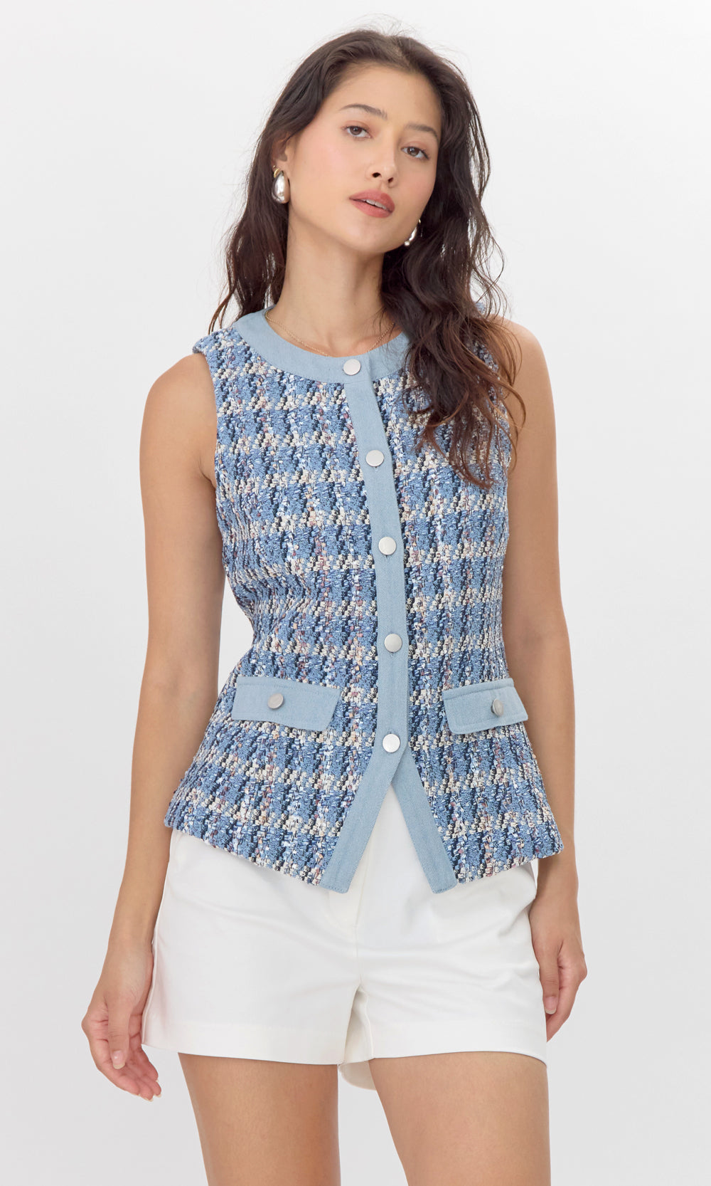 LORINDA TWEED TOP