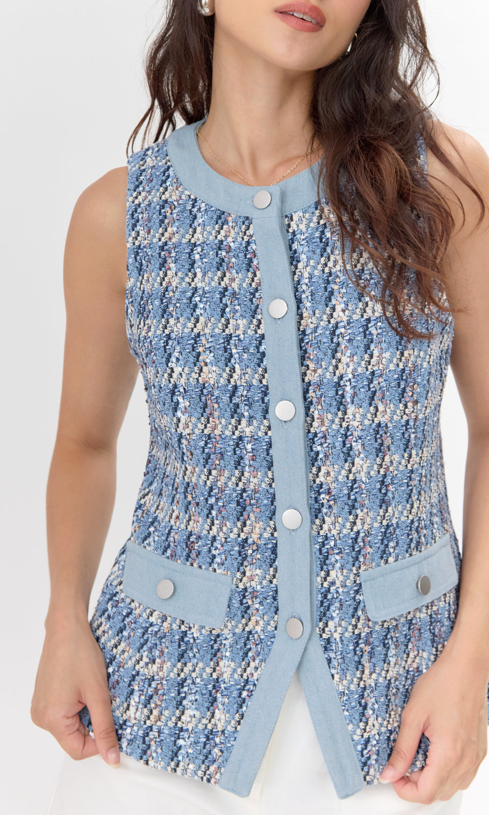 LORINDA TWEED TOP