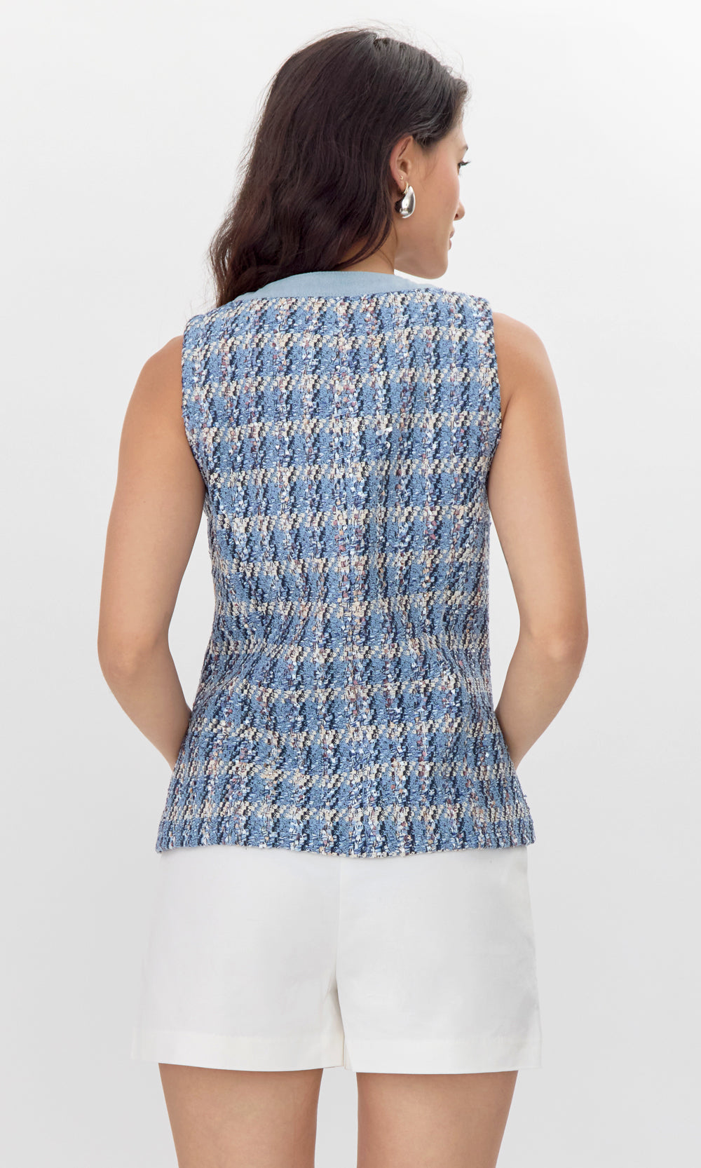 LORINDA TWEED TOP