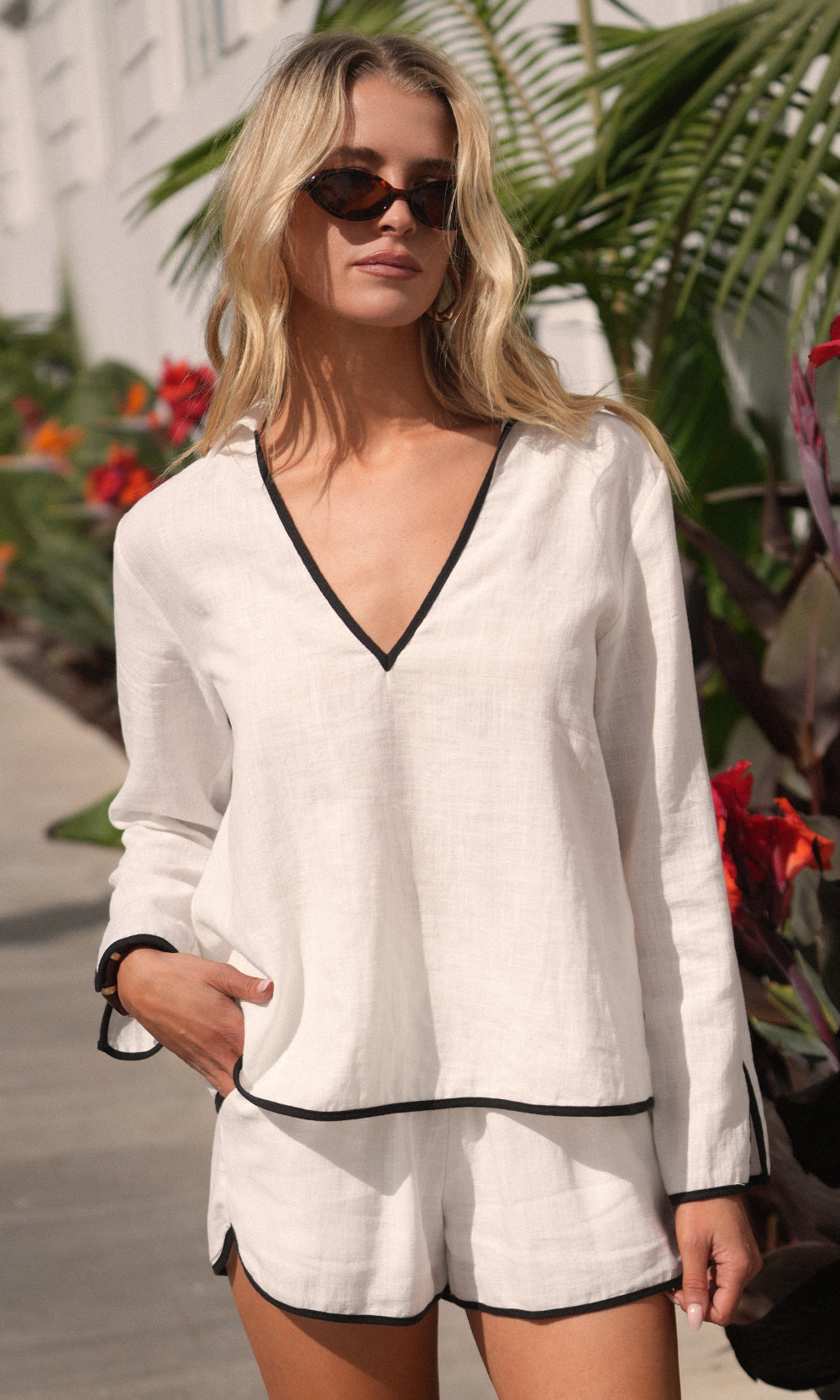 BEVERLY LINEN TOP