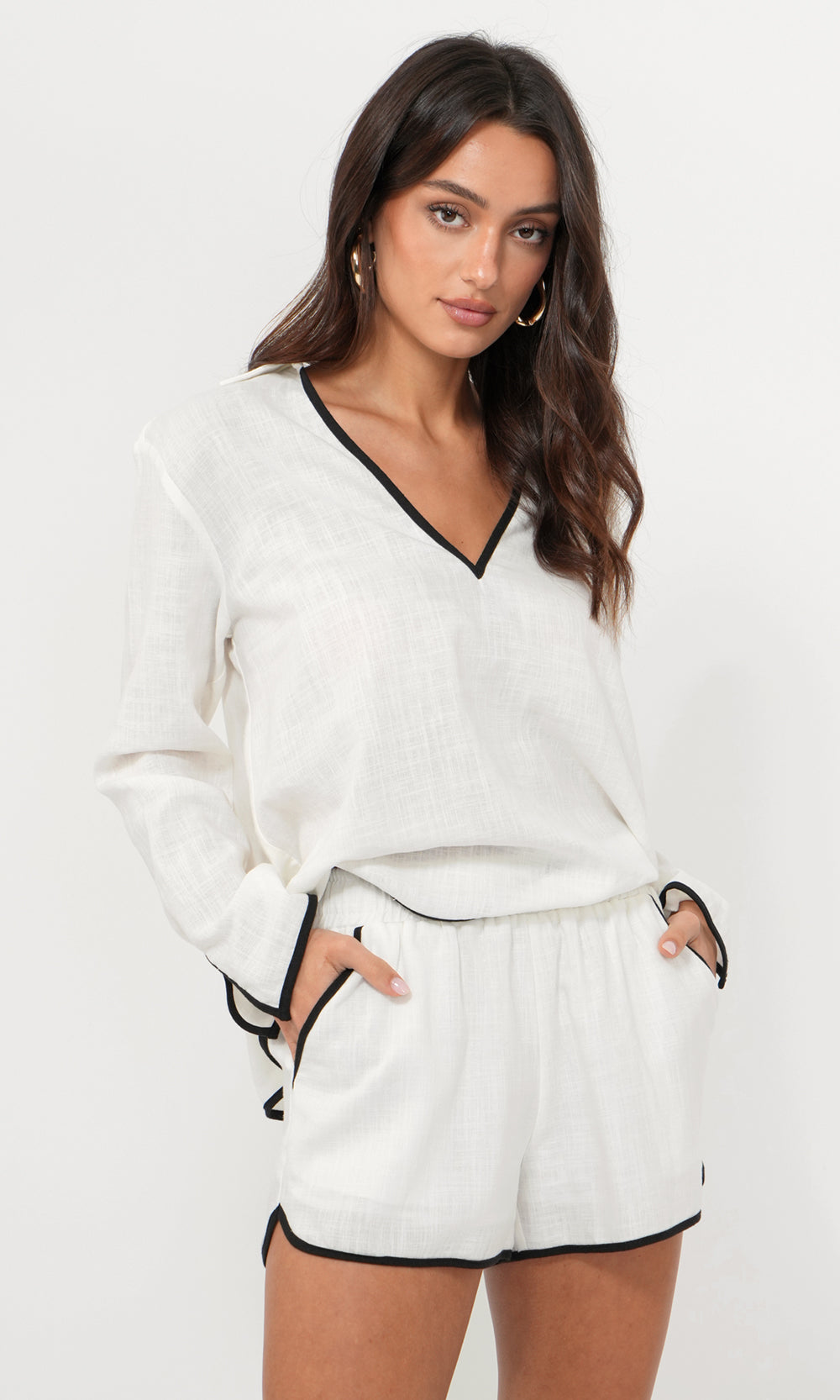 BEVERLY LINEN TOP
