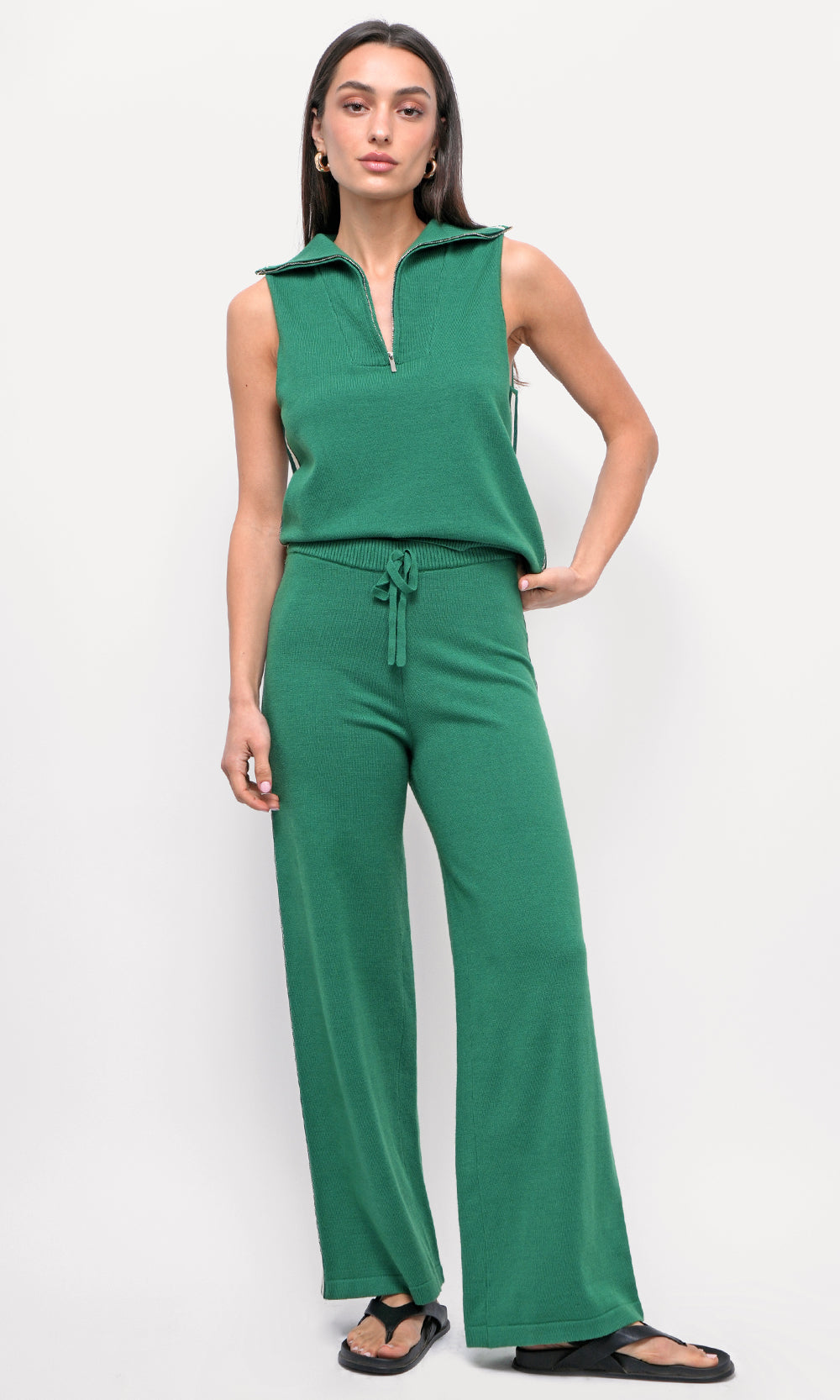 WESTON KNIT TOP - GREEN