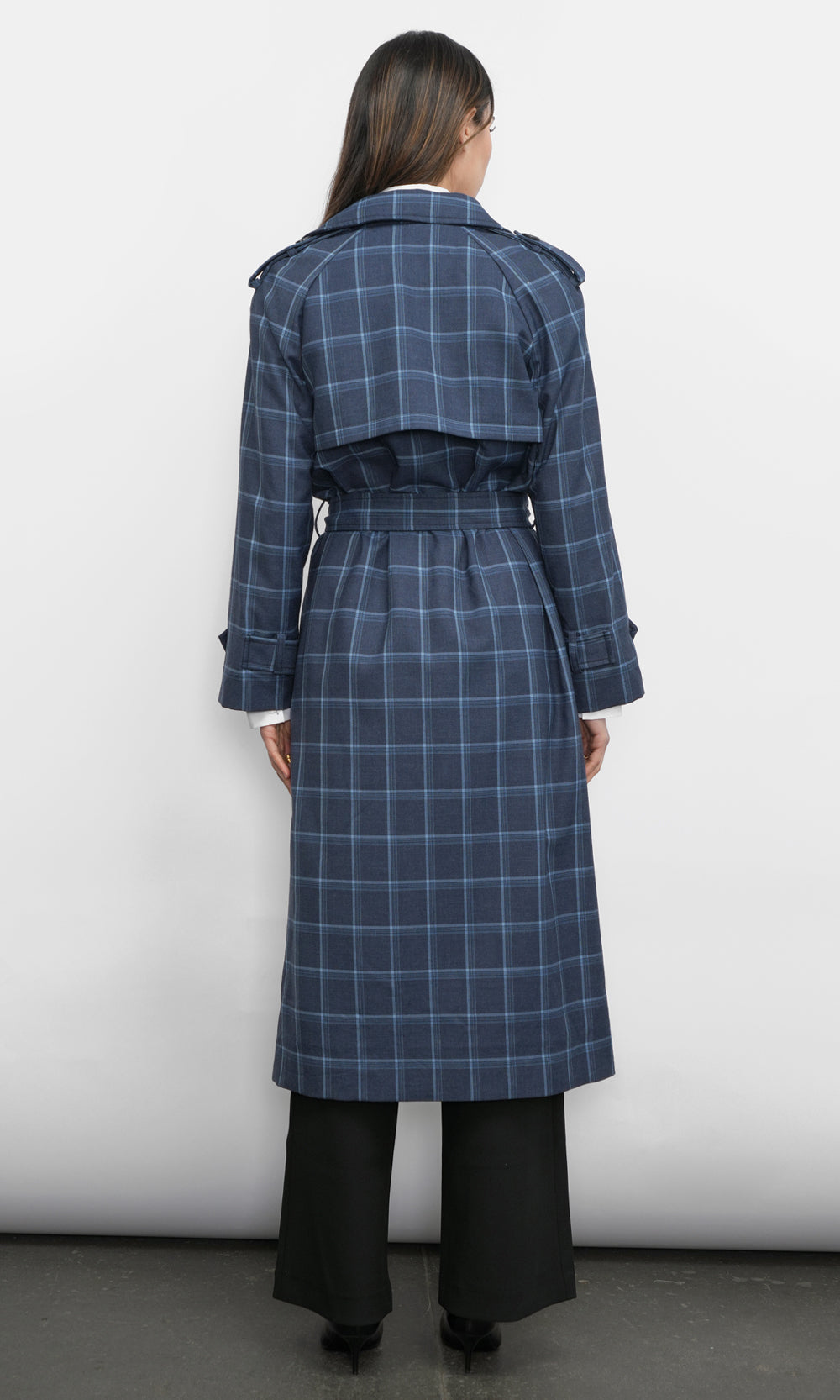 GLENN PLAID TRENCH COAT