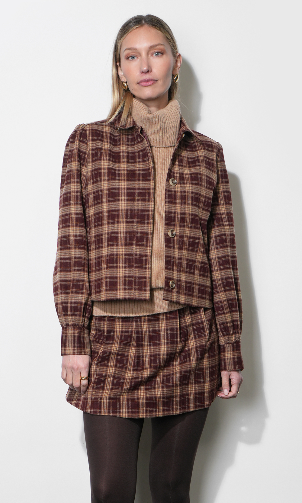 DREW PLAID SHIRT JACKET