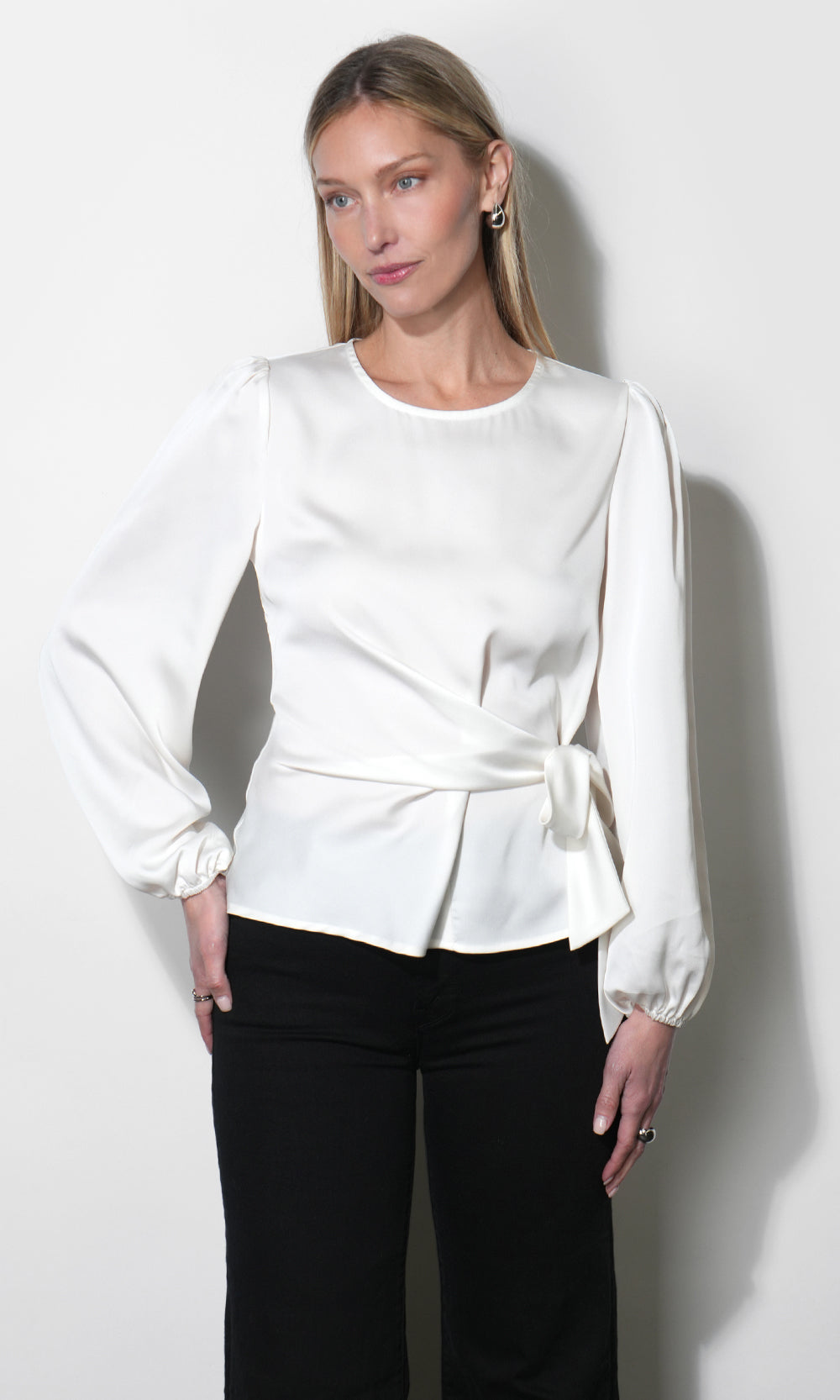 LOLA SIDE TIE BLOUSE