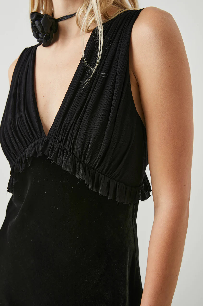 GILDA DRESS - BLACK VELVET