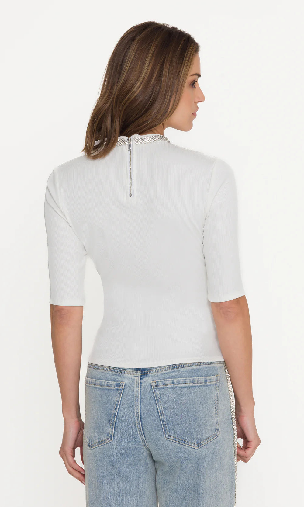 ANNETTE CRYSTAL TOP - WHITE