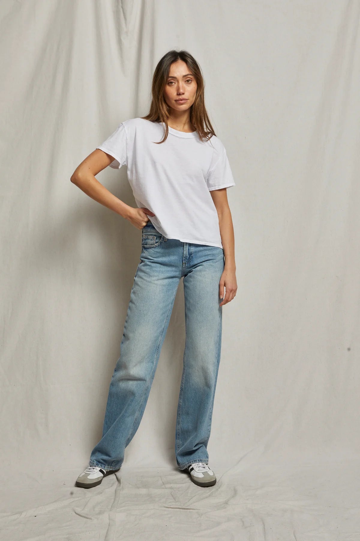 HARLIE BOXY CREW TEE - WHITE