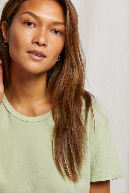 HARLEY BOXY CREW TEE - PISTACHIO