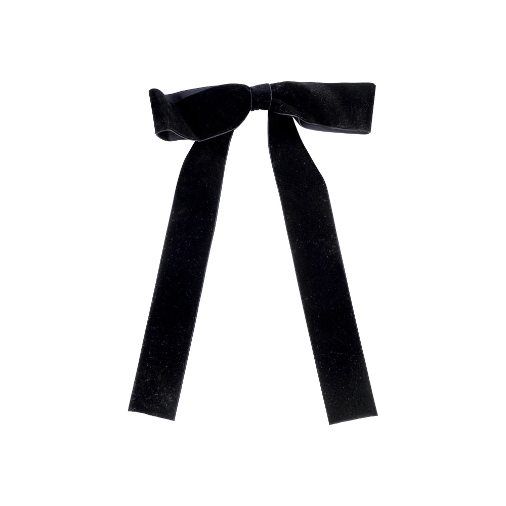 LONG VELVET BOW