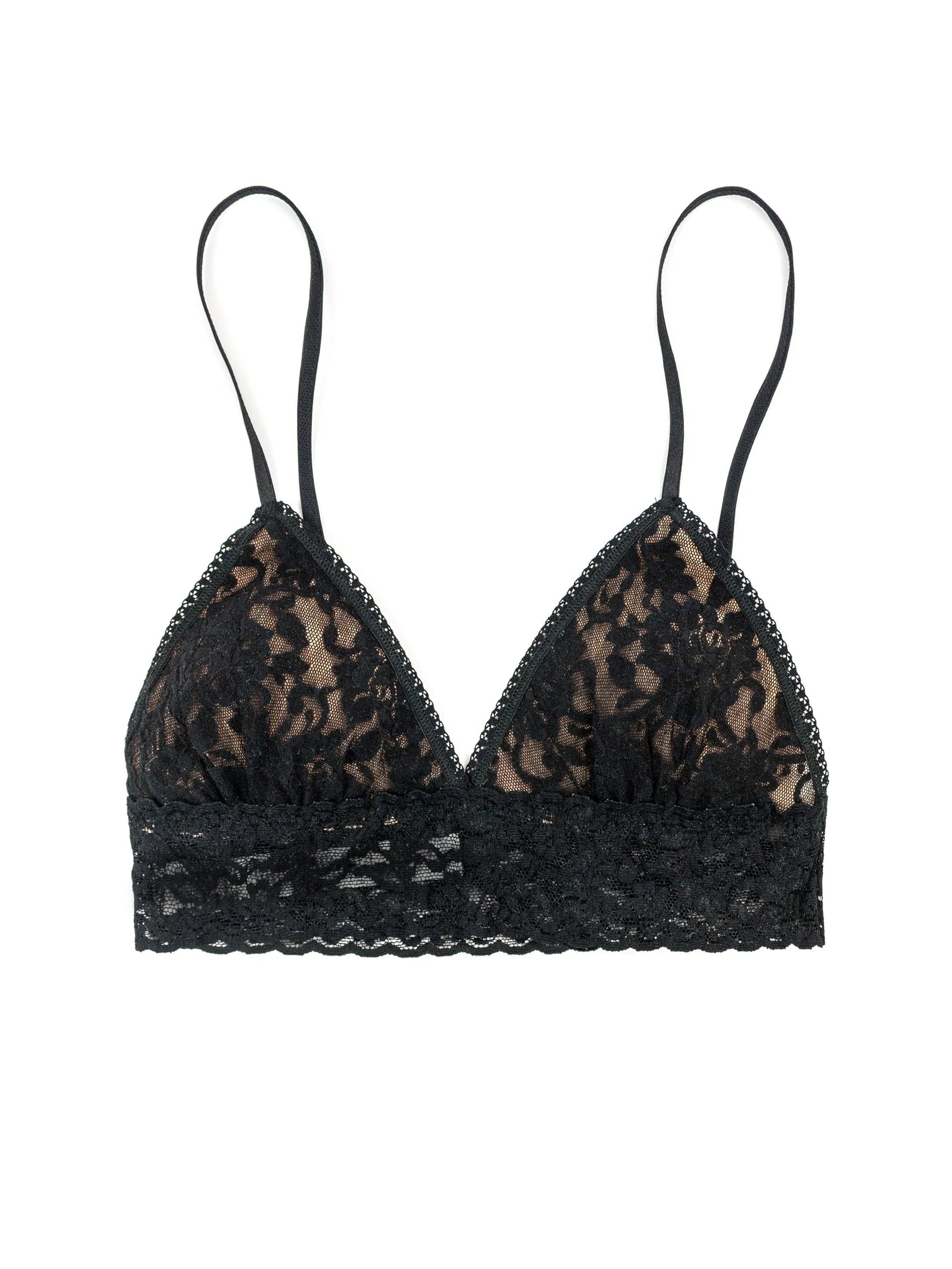 PADDED TRIANGLE BRALETTE - BLACK