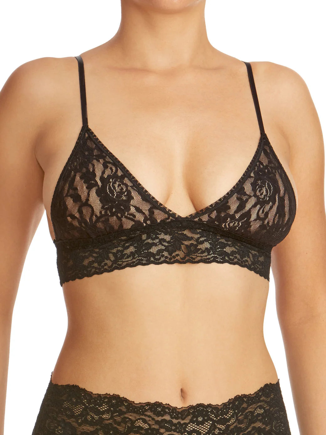 PADDED TRIANGLE BRALETTE - BLACK