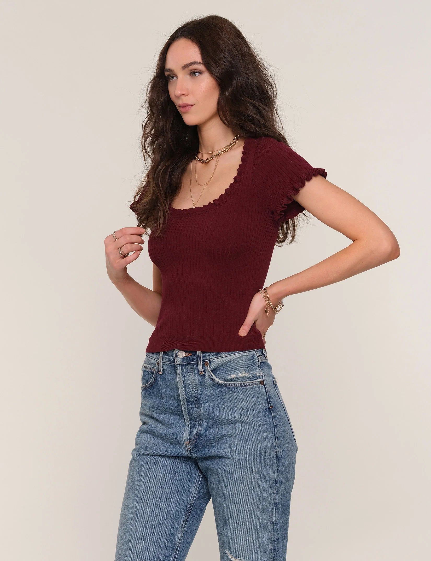 SATHIA TOP - MERLOT