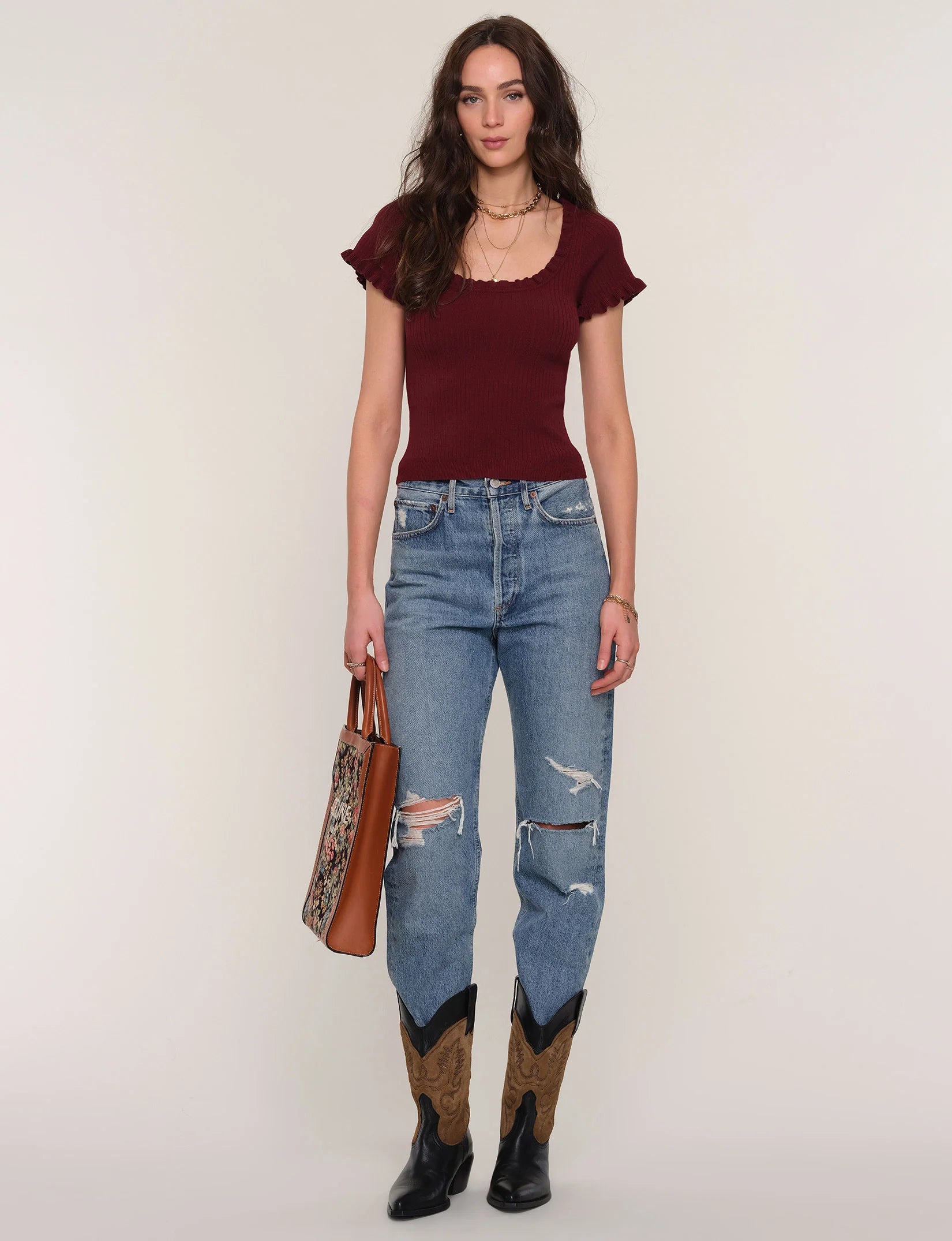 SATHIA TOP - MERLOT
