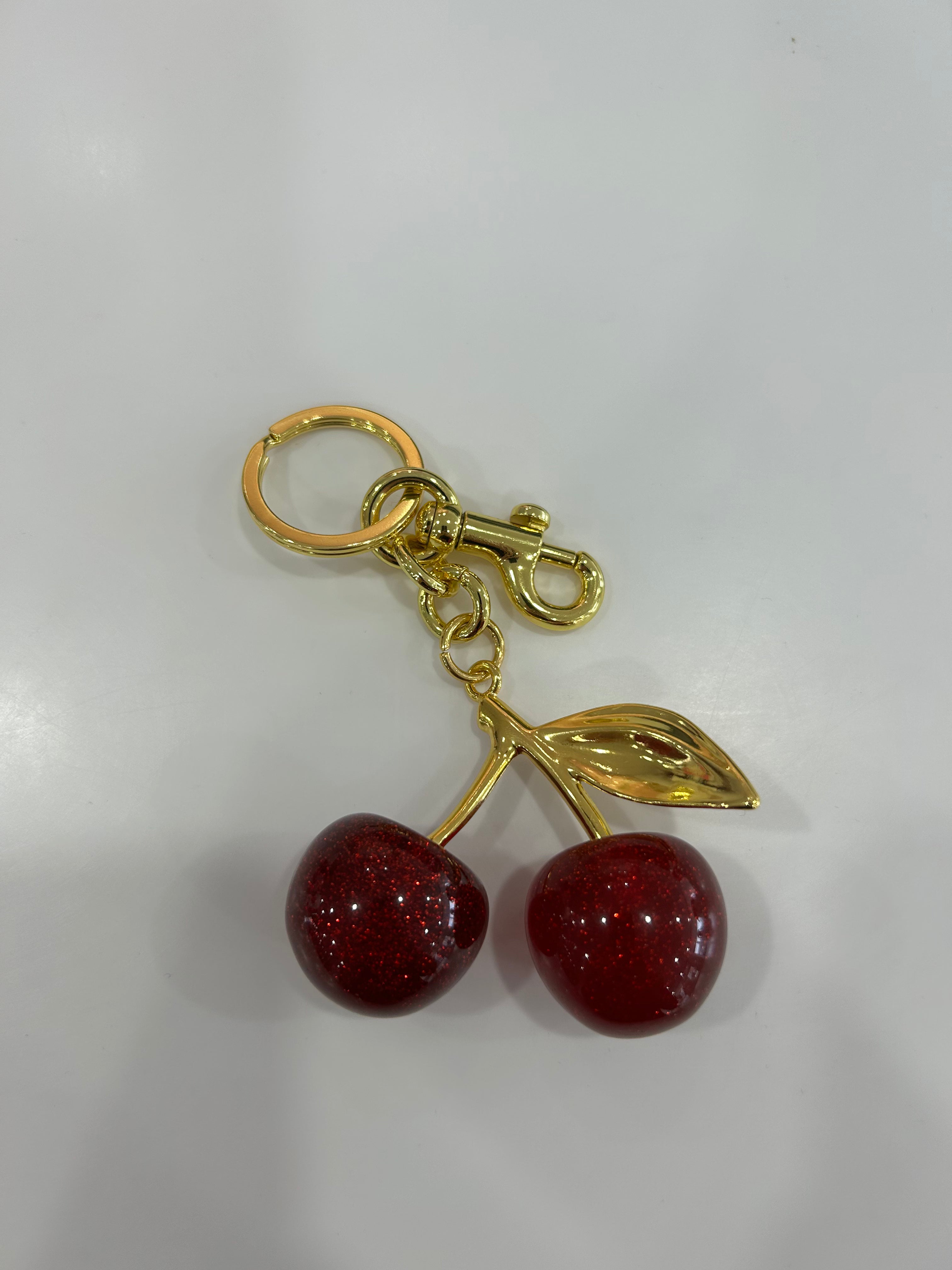 CHERRY BAG CHARM (VARIOUS COLOURS)