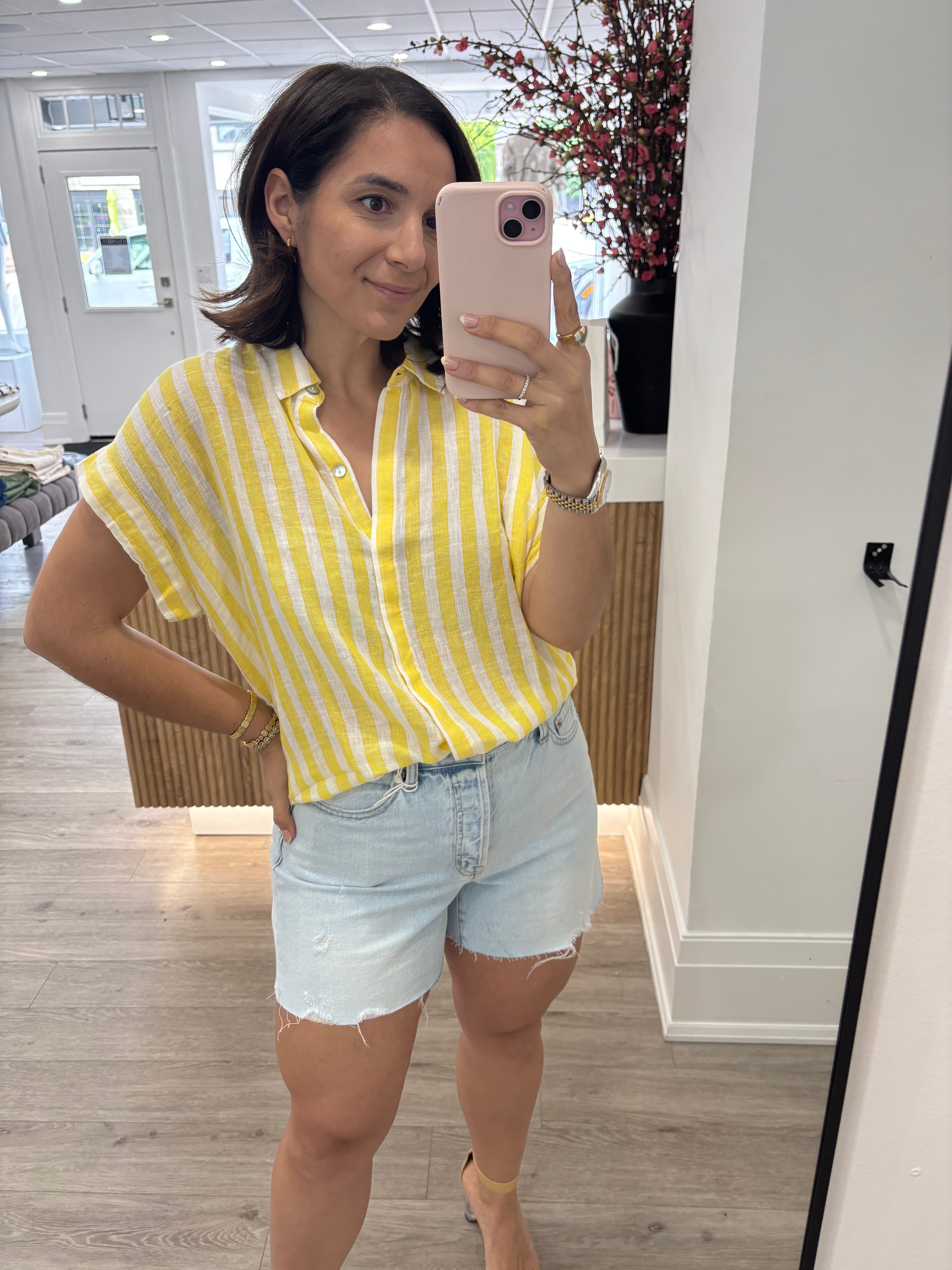 JAMIE TOP - DAFFODIL STRIPE