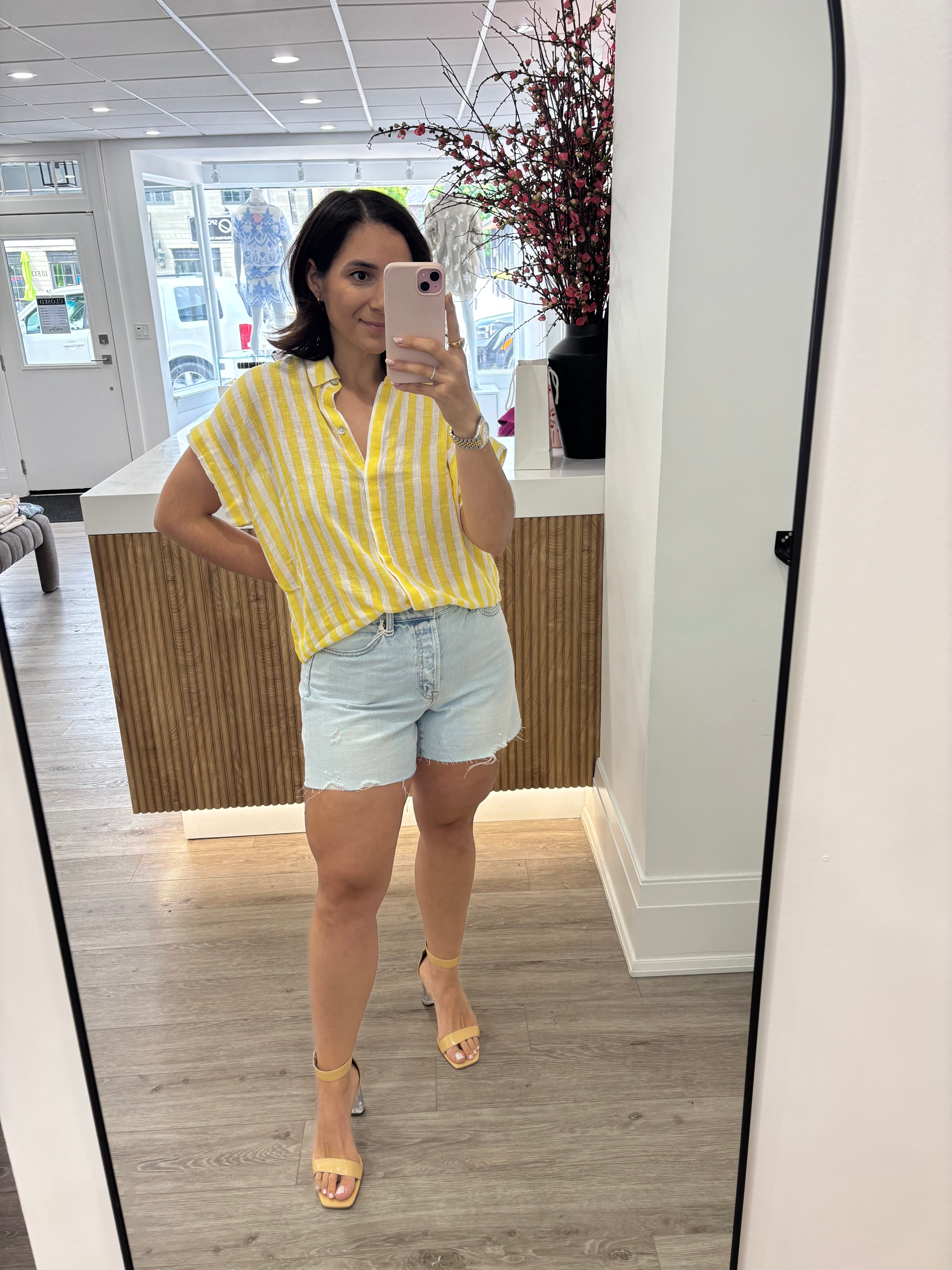 JAMIE TOP - DAFFODIL STRIPE