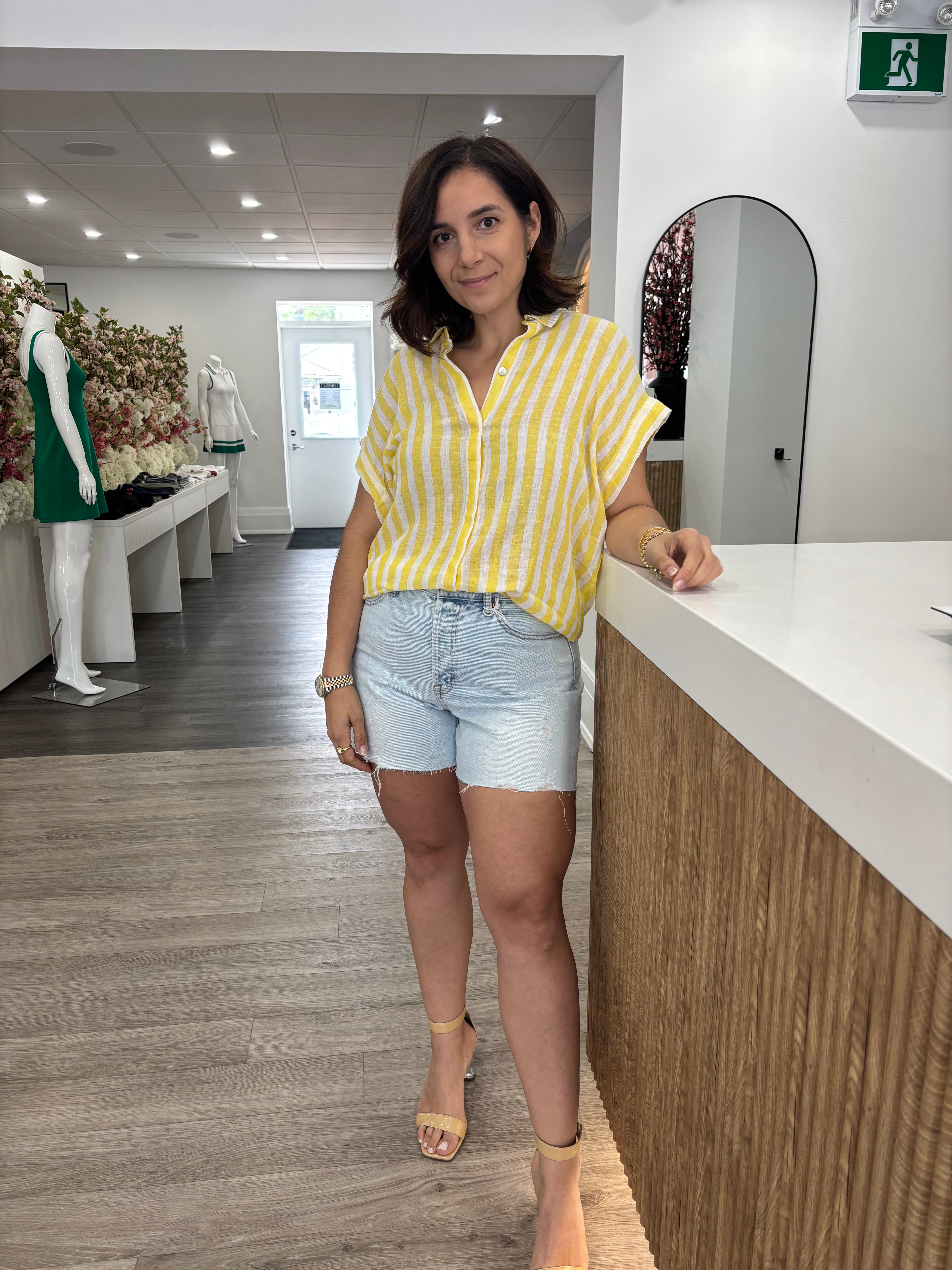 JAMIE TOP - DAFFODIL STRIPE