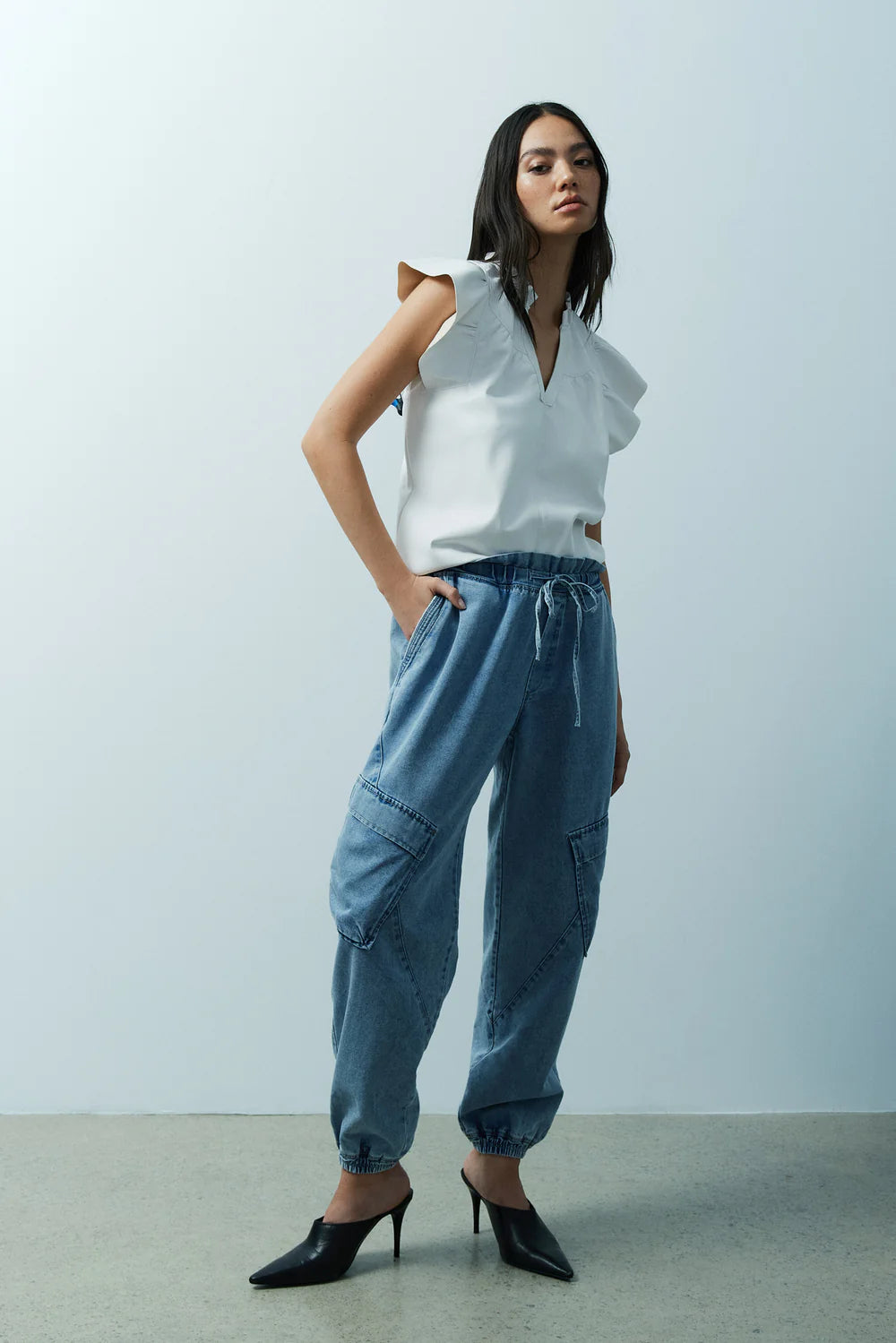 IZMA LEATHER TOP