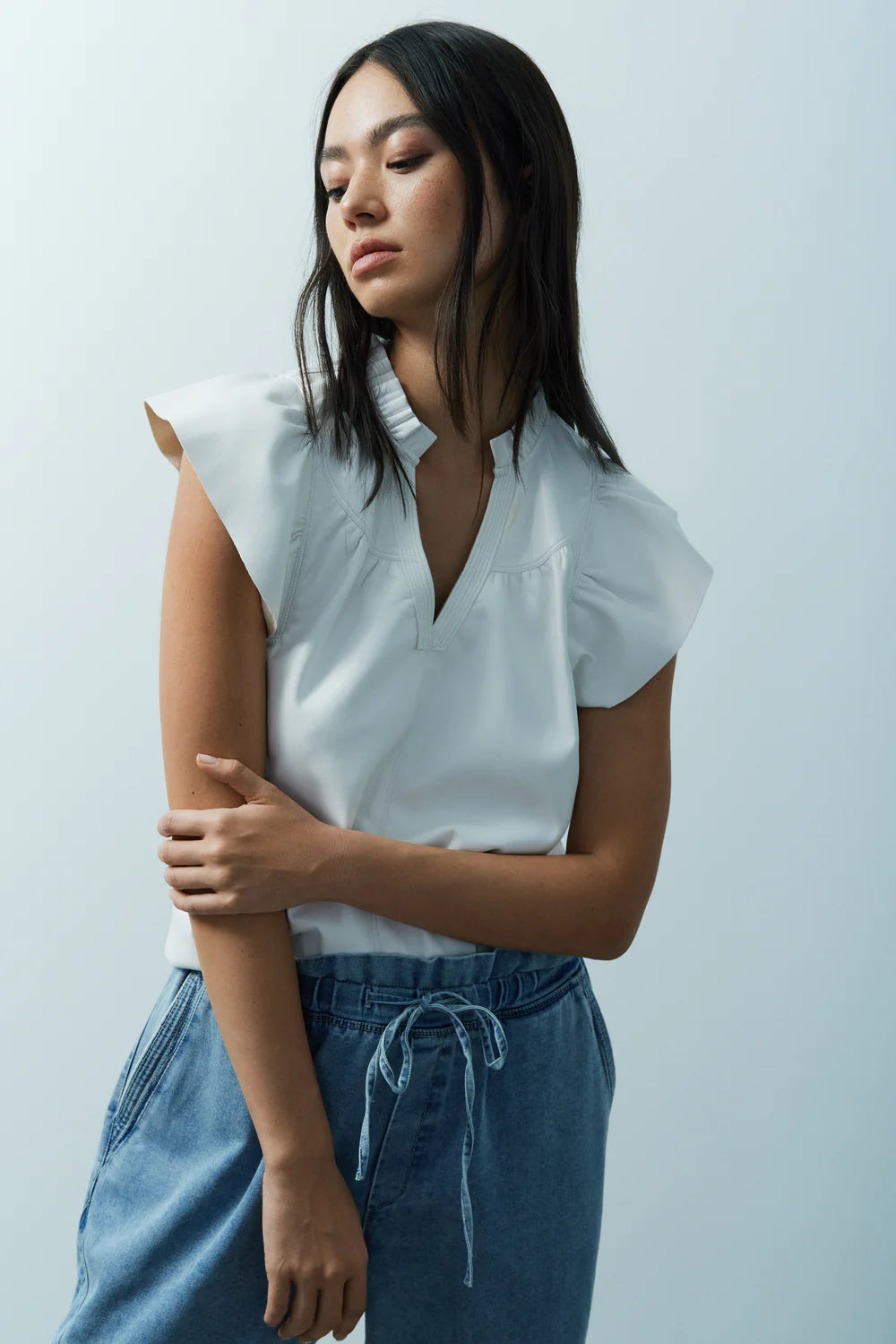 IZMA LEATHER TOP