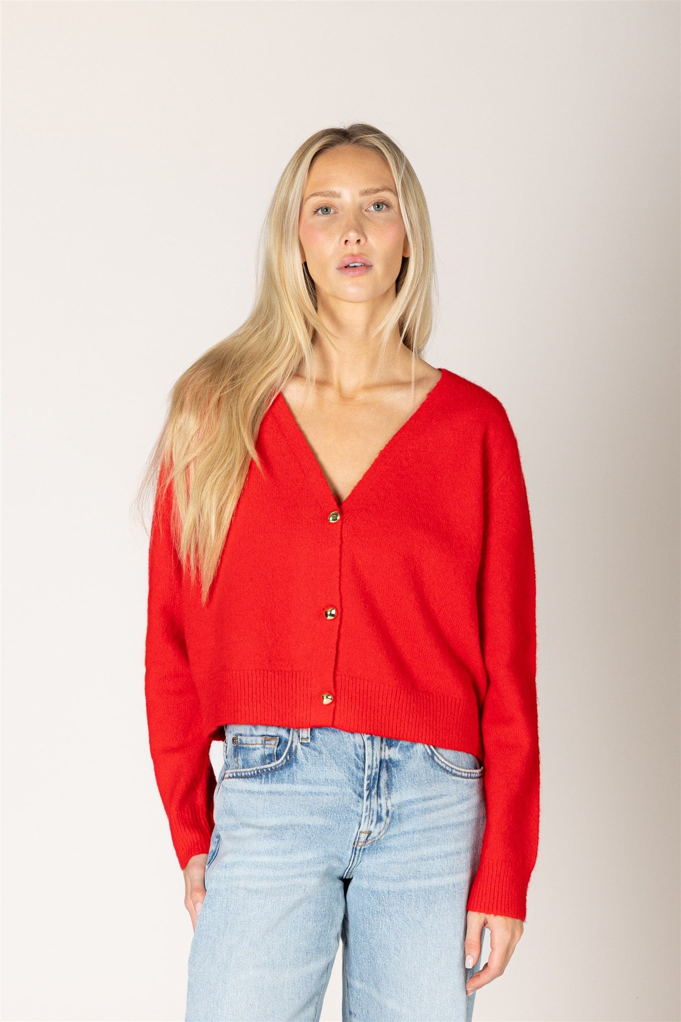 KAILIE CARDIGAN - SCARLET