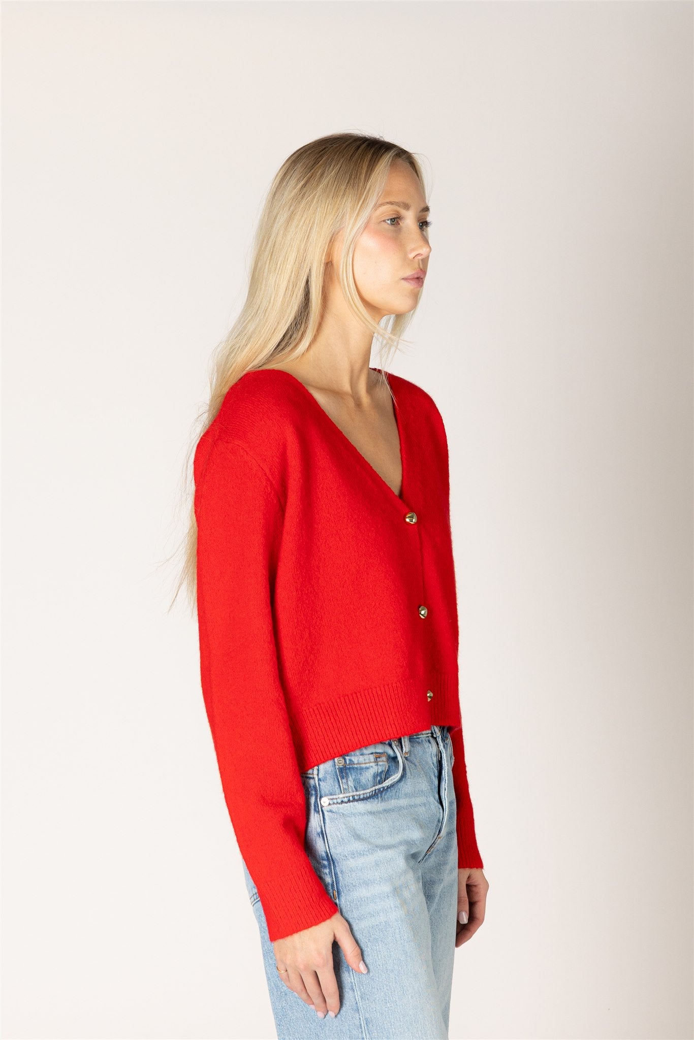 KAILIE CARDIGAN - SCARLET