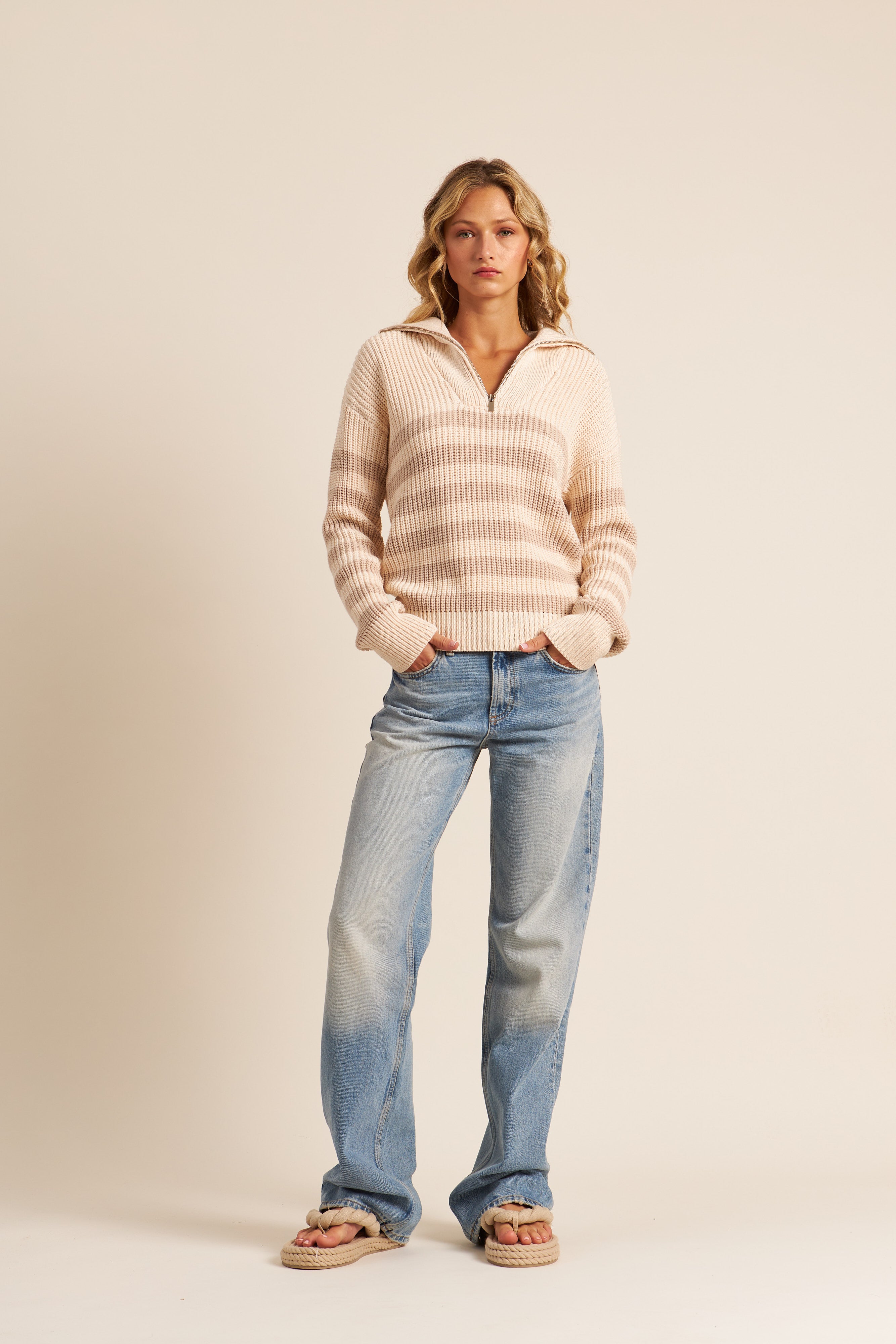 KINCAID SWEATER - CAPPUCCINO