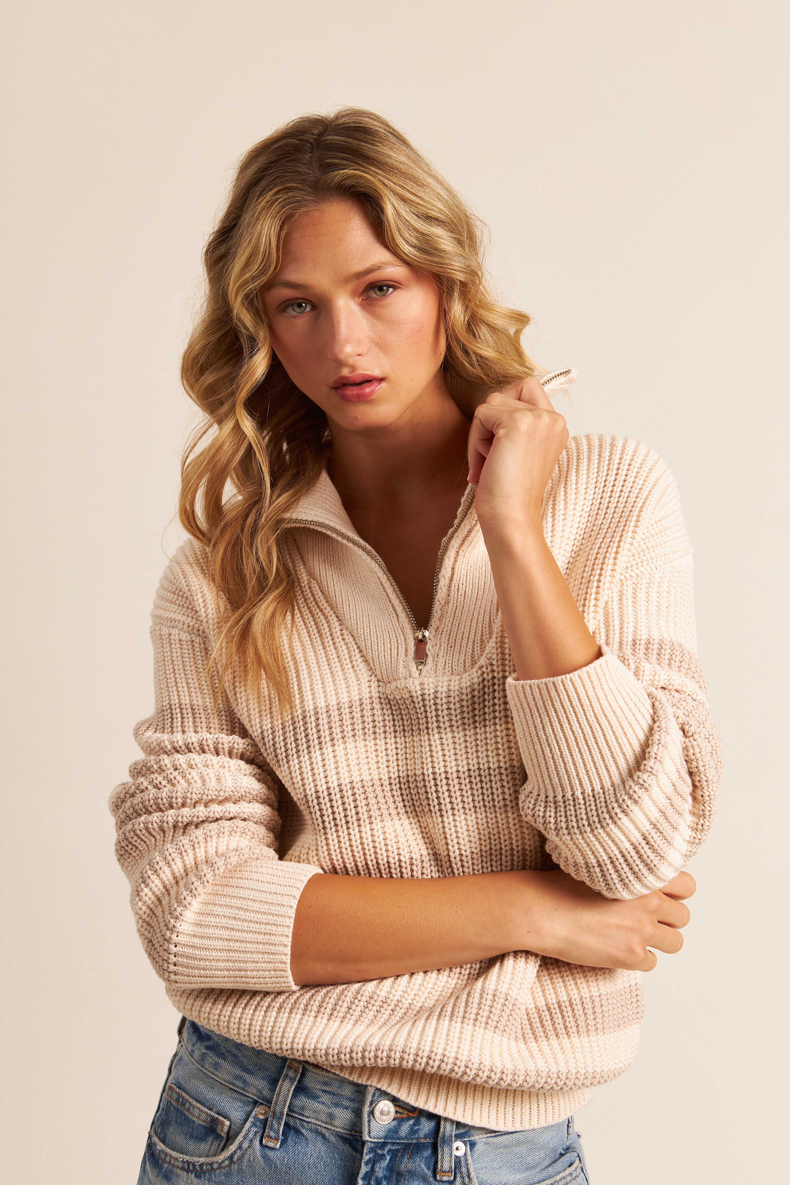KINCAID SWEATER - CAPPUCCINO