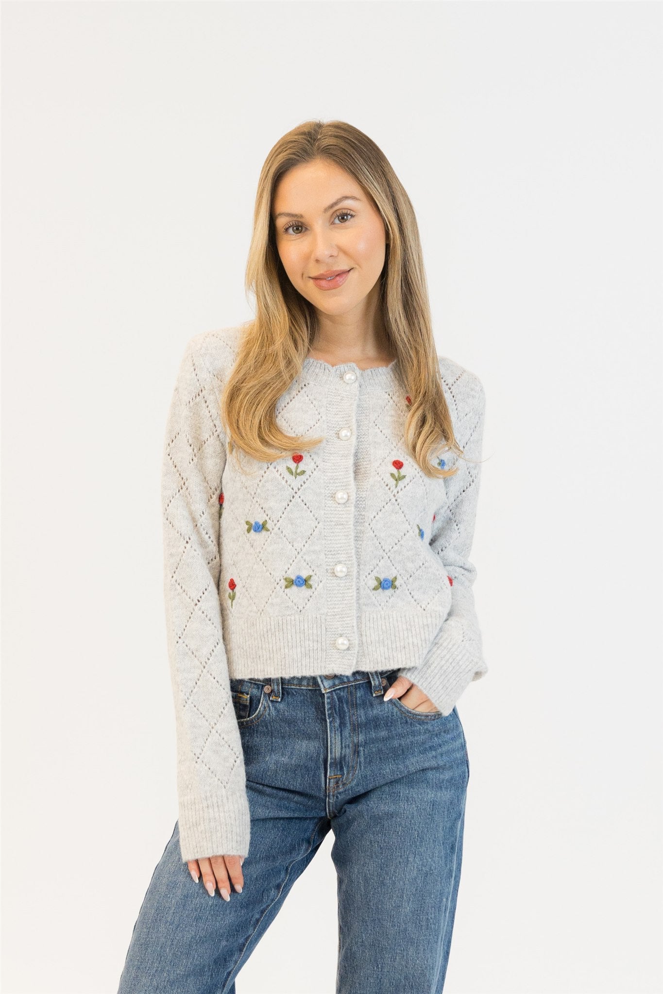 LACEY ROSE CARDIGAN - GREY