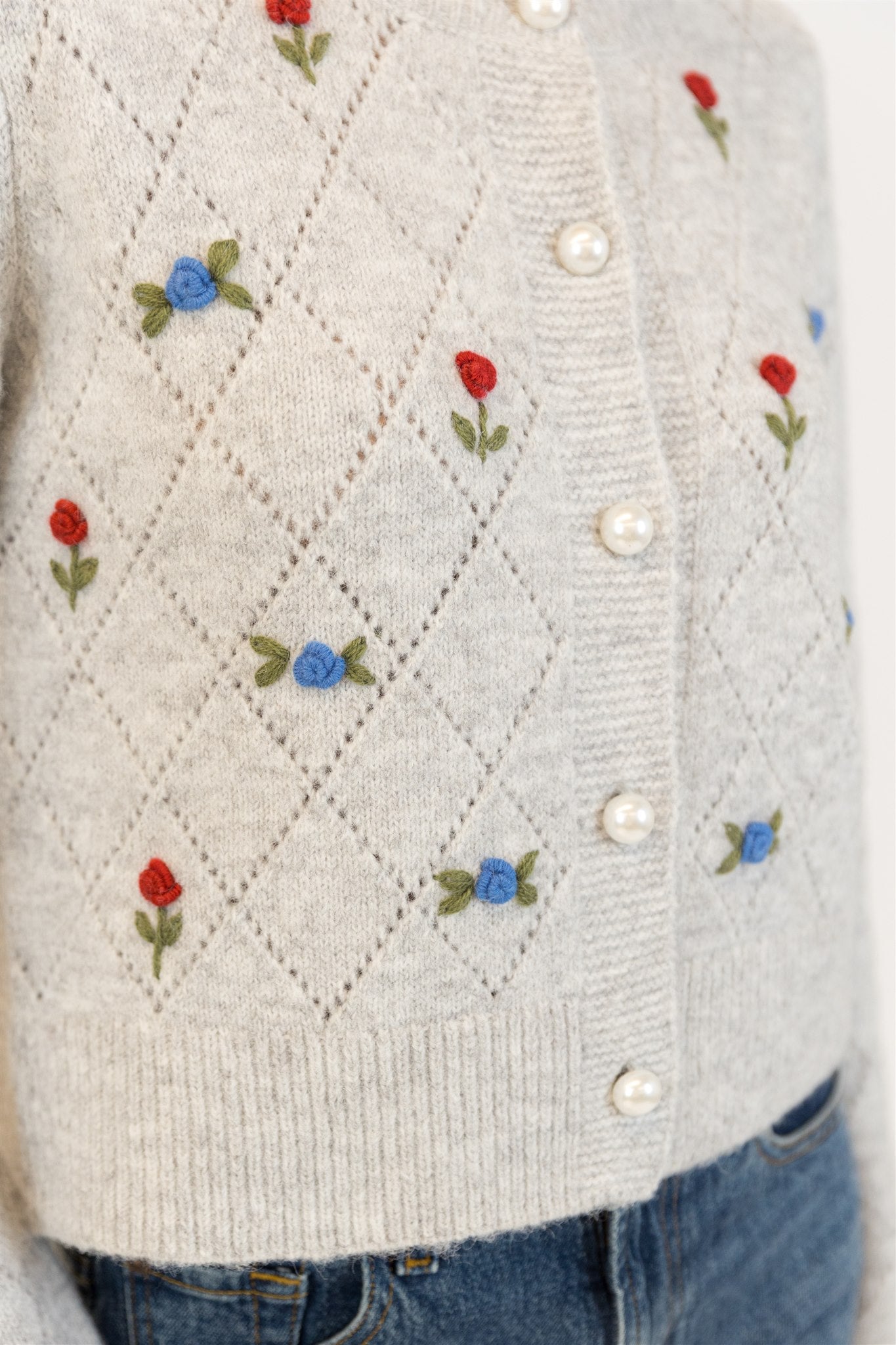 LACEY ROSE CARDIGAN - GREY