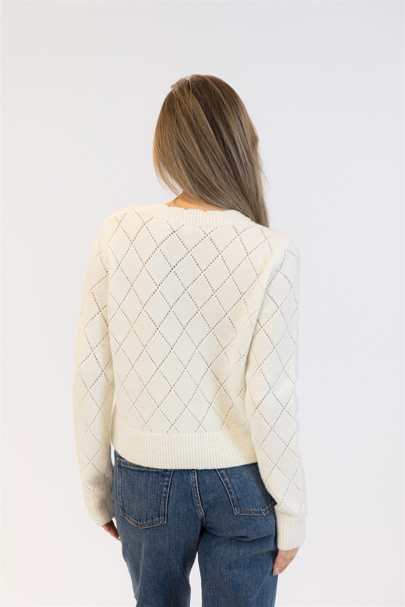 LACEY ROSE CARDIGAN - WHITE