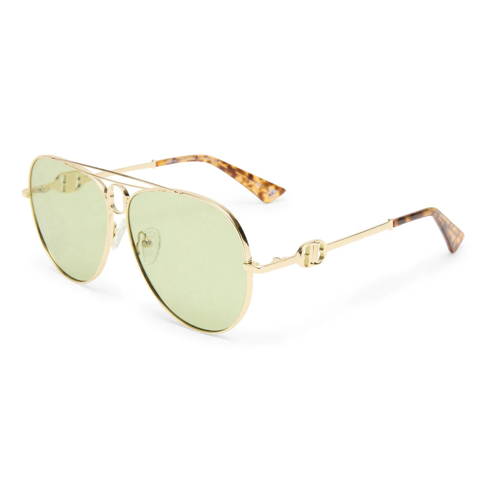 ABRACADABRA SUNGLASSES - BRIGHT GOLD/MOSS GREEN