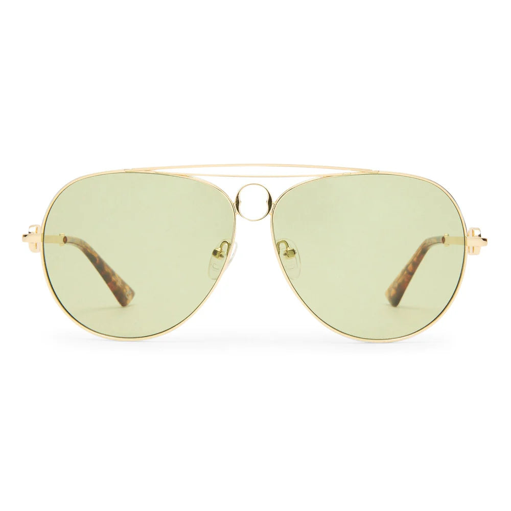 ABRACADABRA SUNGLASSES - BRIGHT GOLD/MOSS GREEN