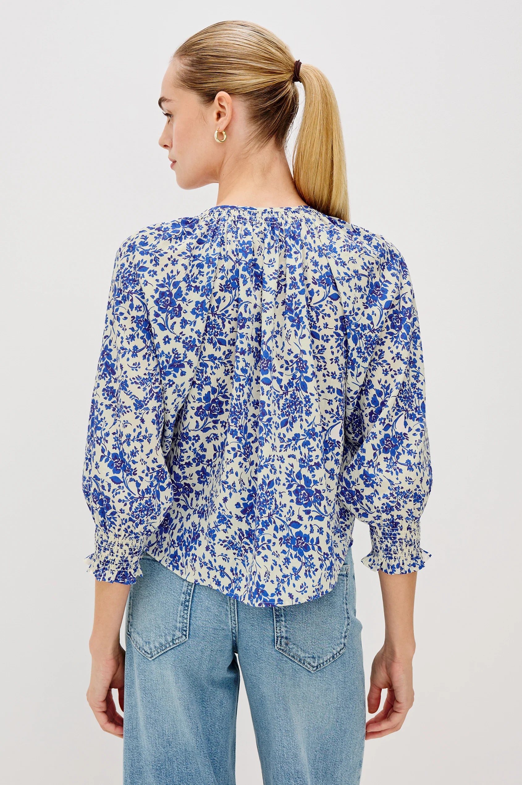 MARIAH TOP - BLUE MARGUERITE
