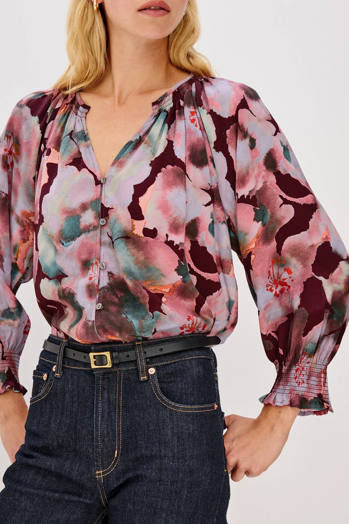 MARIAH TOP - MAGENTA VERBENA