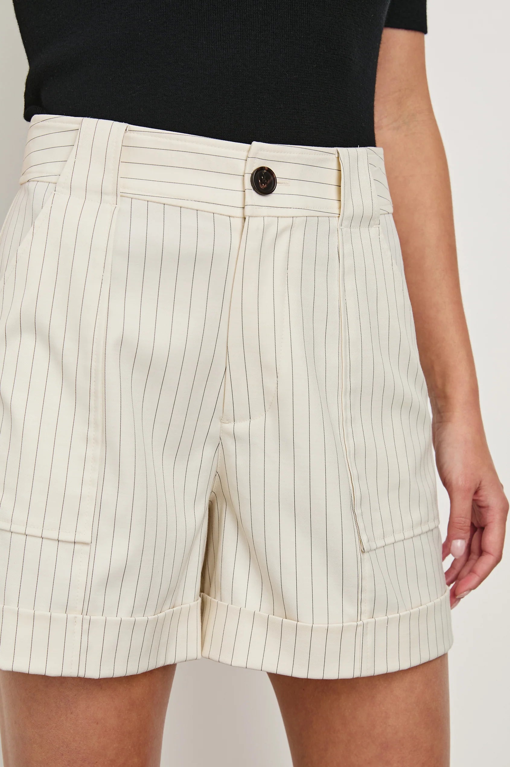 MARYAM SHORT - BIRCH PINSTRIPE