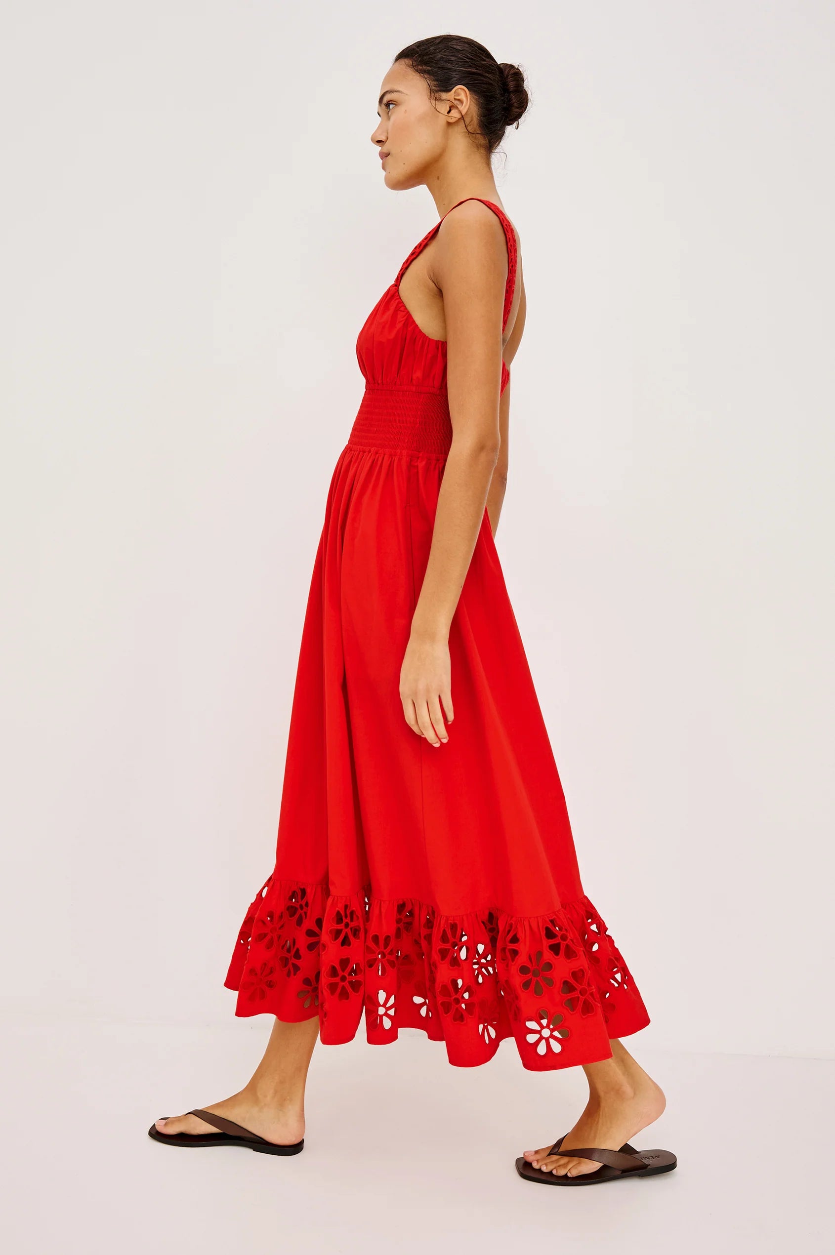 MOIRA DRESS - SCARLET