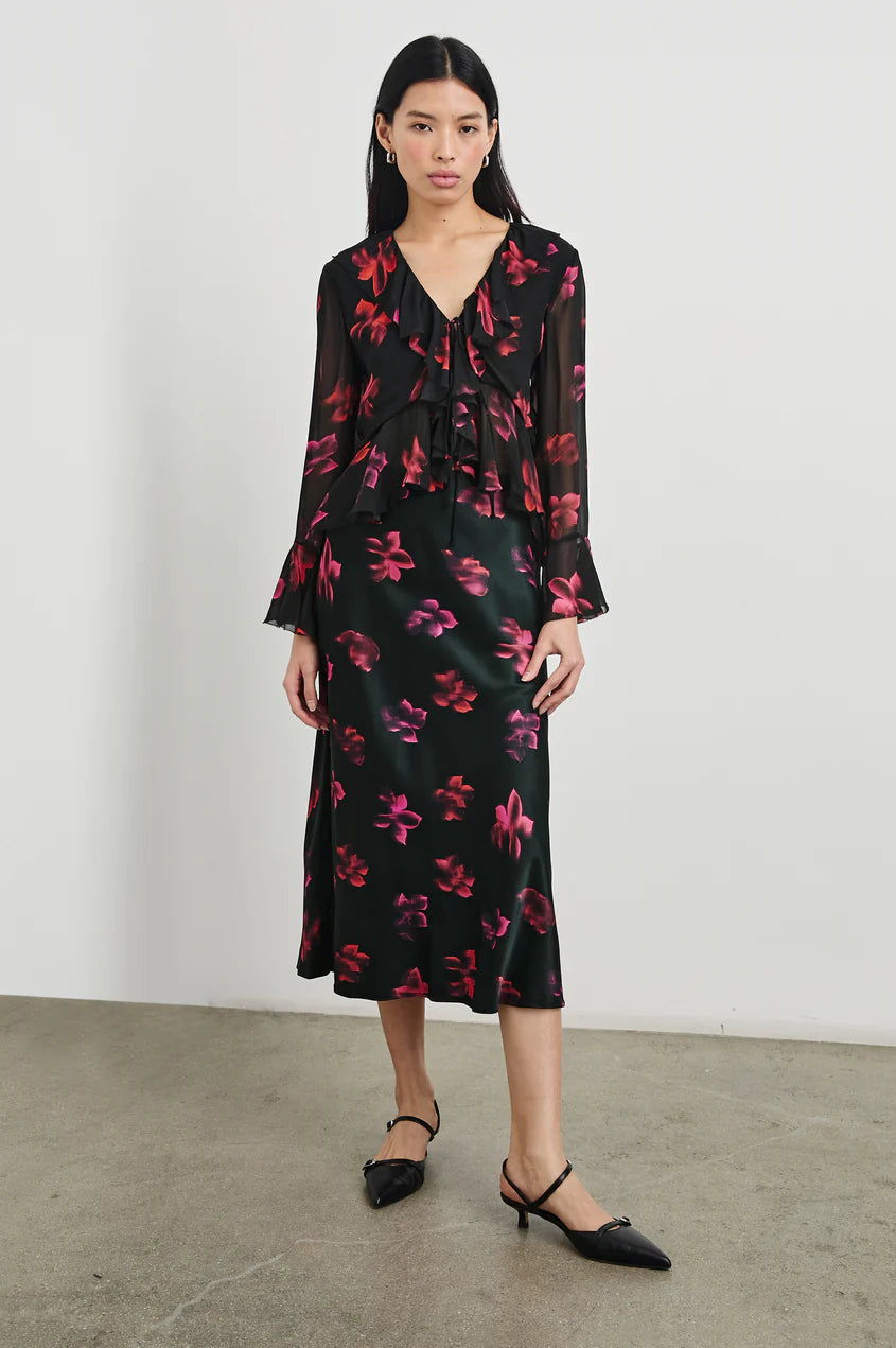 NICOLETTA TOP - DARK AZALEA