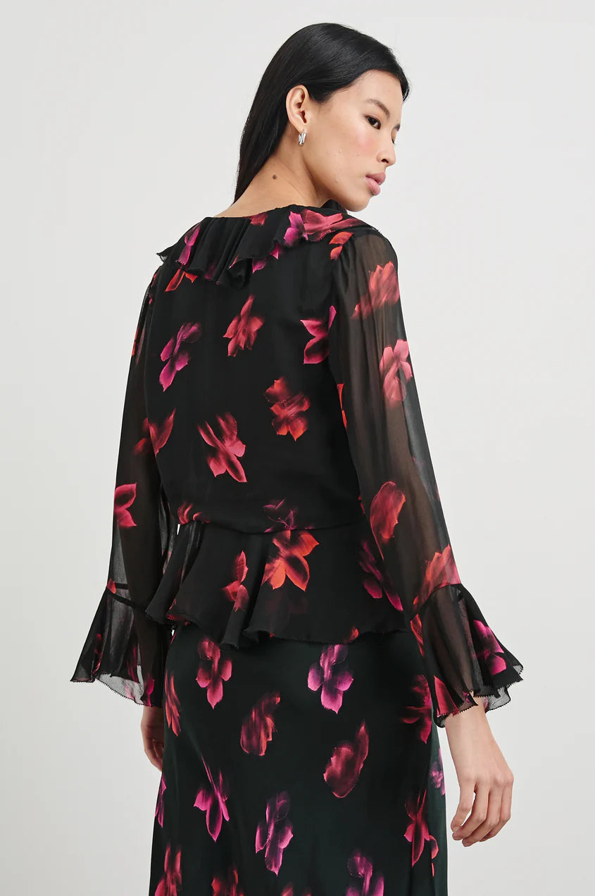 NICOLETTA TOP - DARK AZALEA