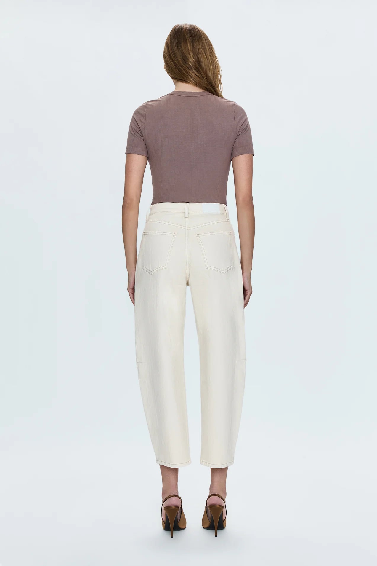 ELI HIGH RISE BARREL JEAN - ECRU