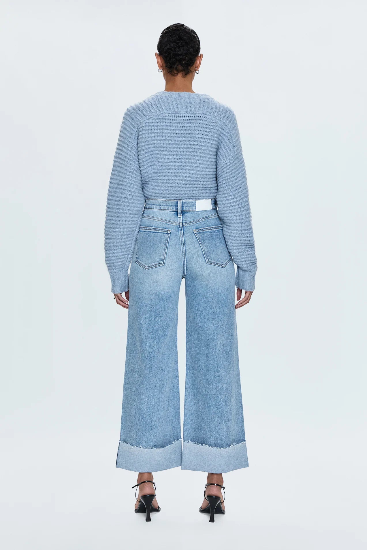 LANA HIGH RISE ULTRA WIDE LEG JEAN - SNOWCAT