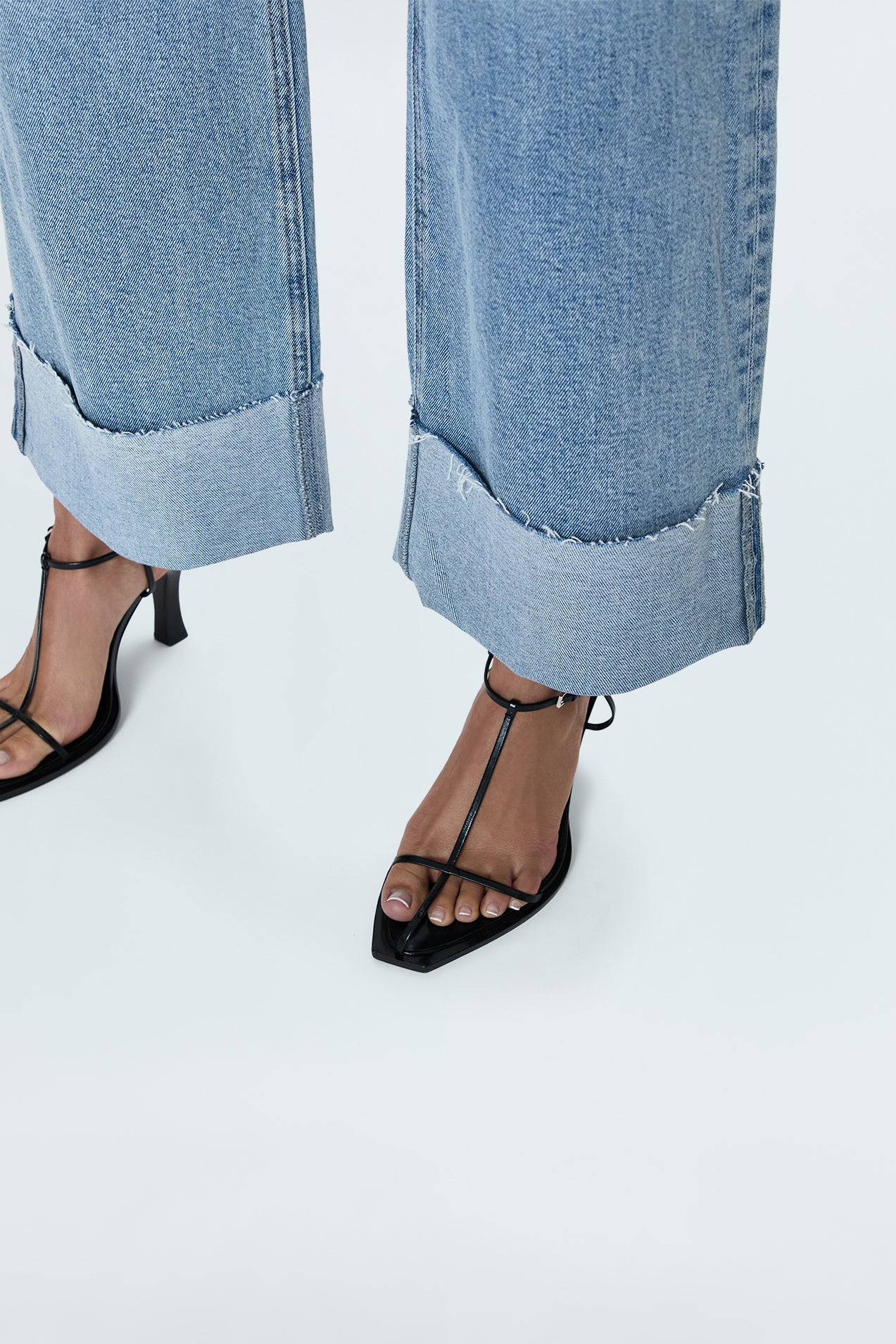 LANA HIGH RISE ULTRA WIDE LEG JEAN - SNOWCAT