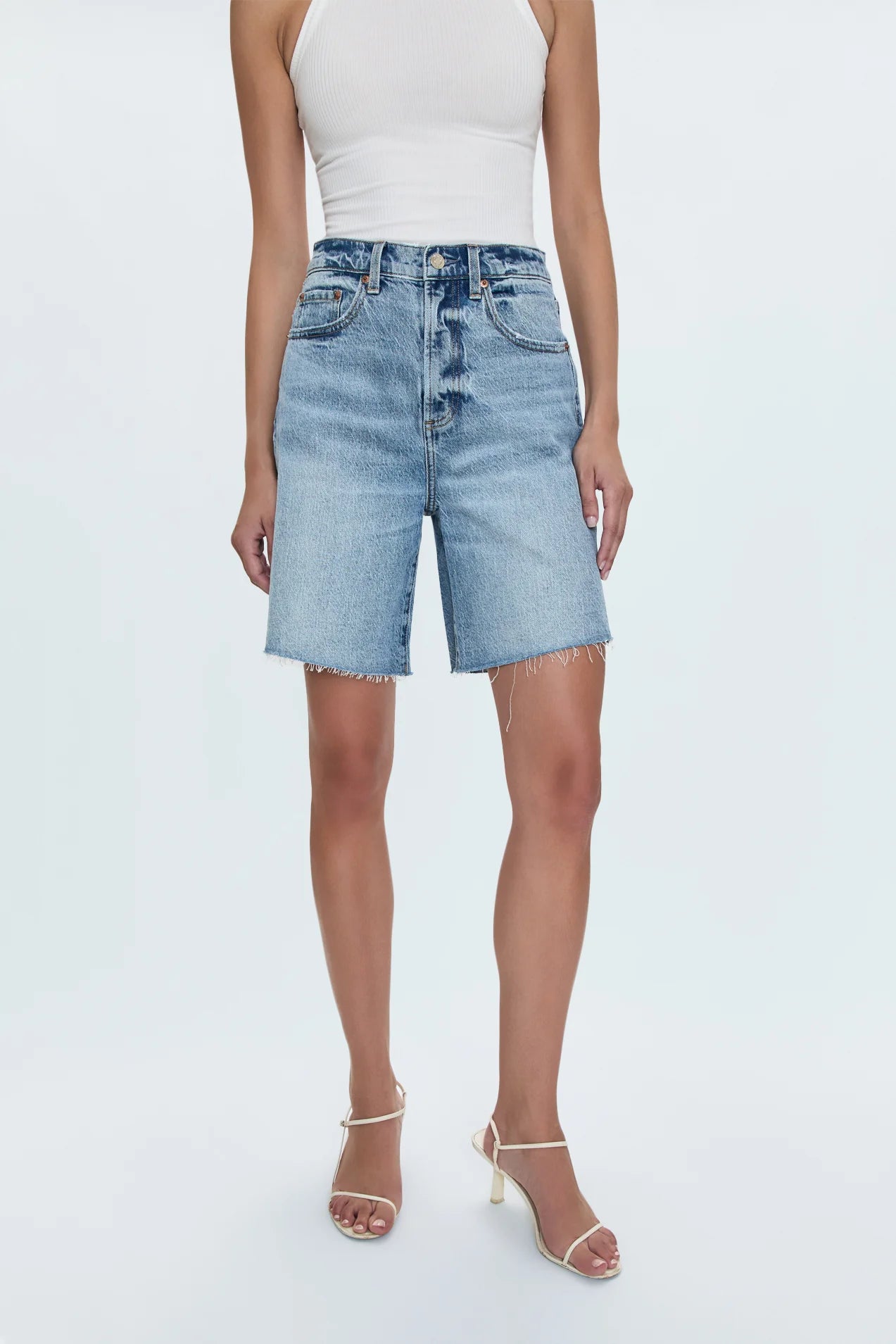 KAYLEE HIGH RISE PINCHED LOOSE SHORT - BOULDER