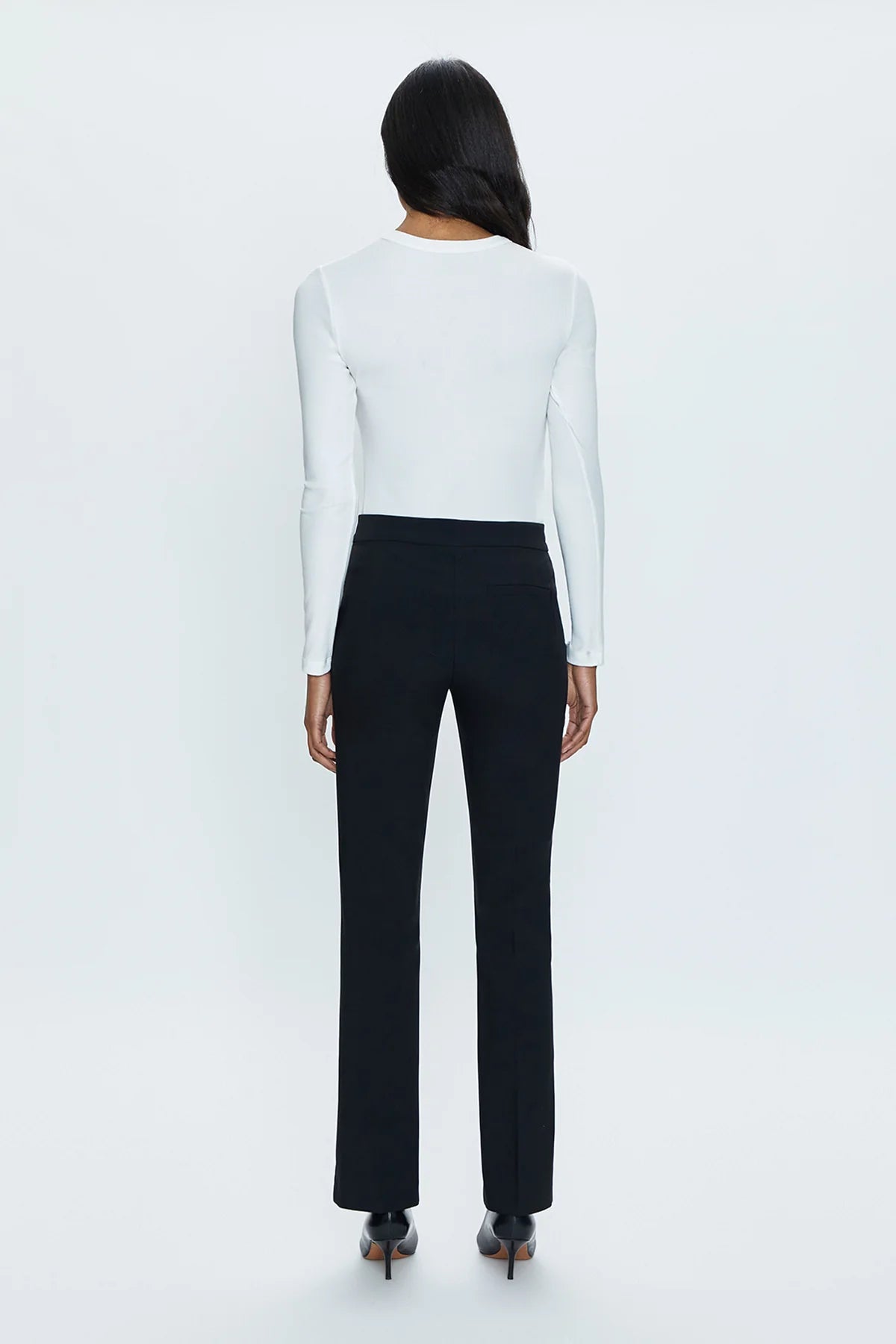 DIANA FRONT SLIT TROUSER - BLACK