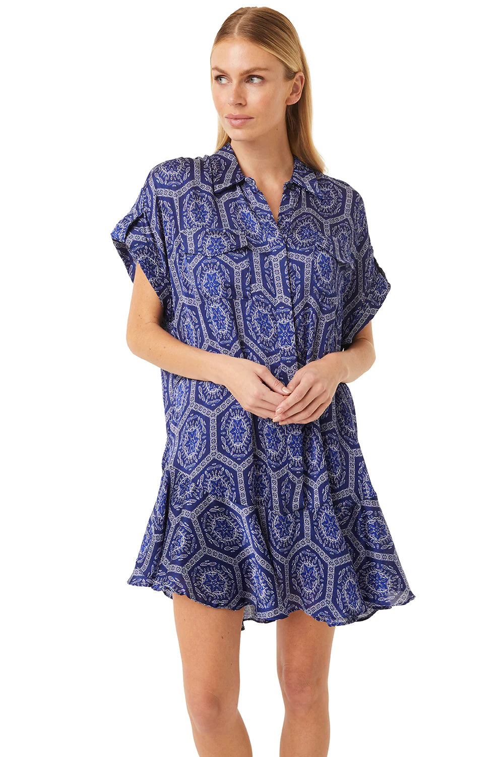 VIENNA DRESS - LAPIS TILE
