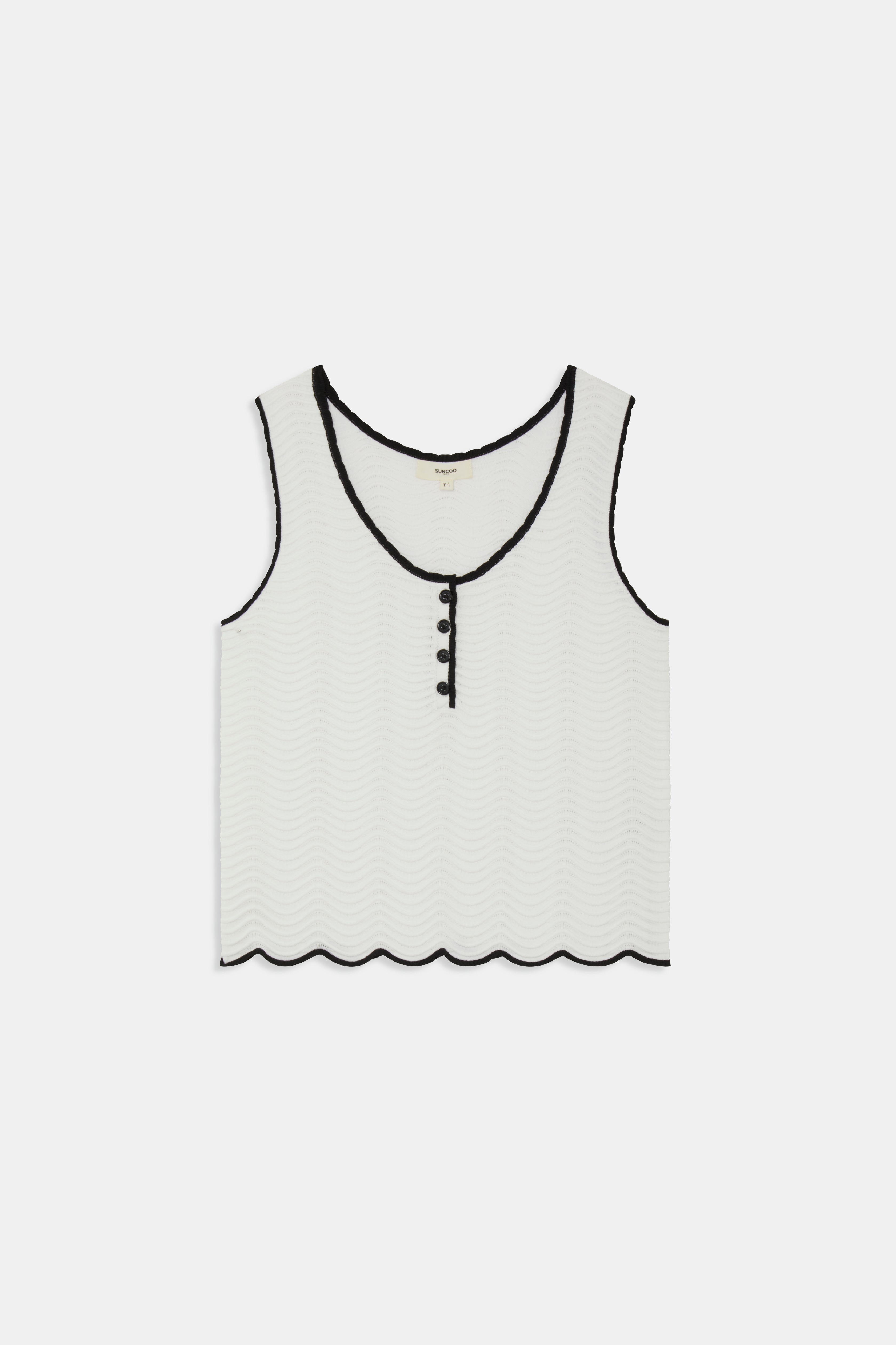 PIKILES TOP - BLANC CASSE