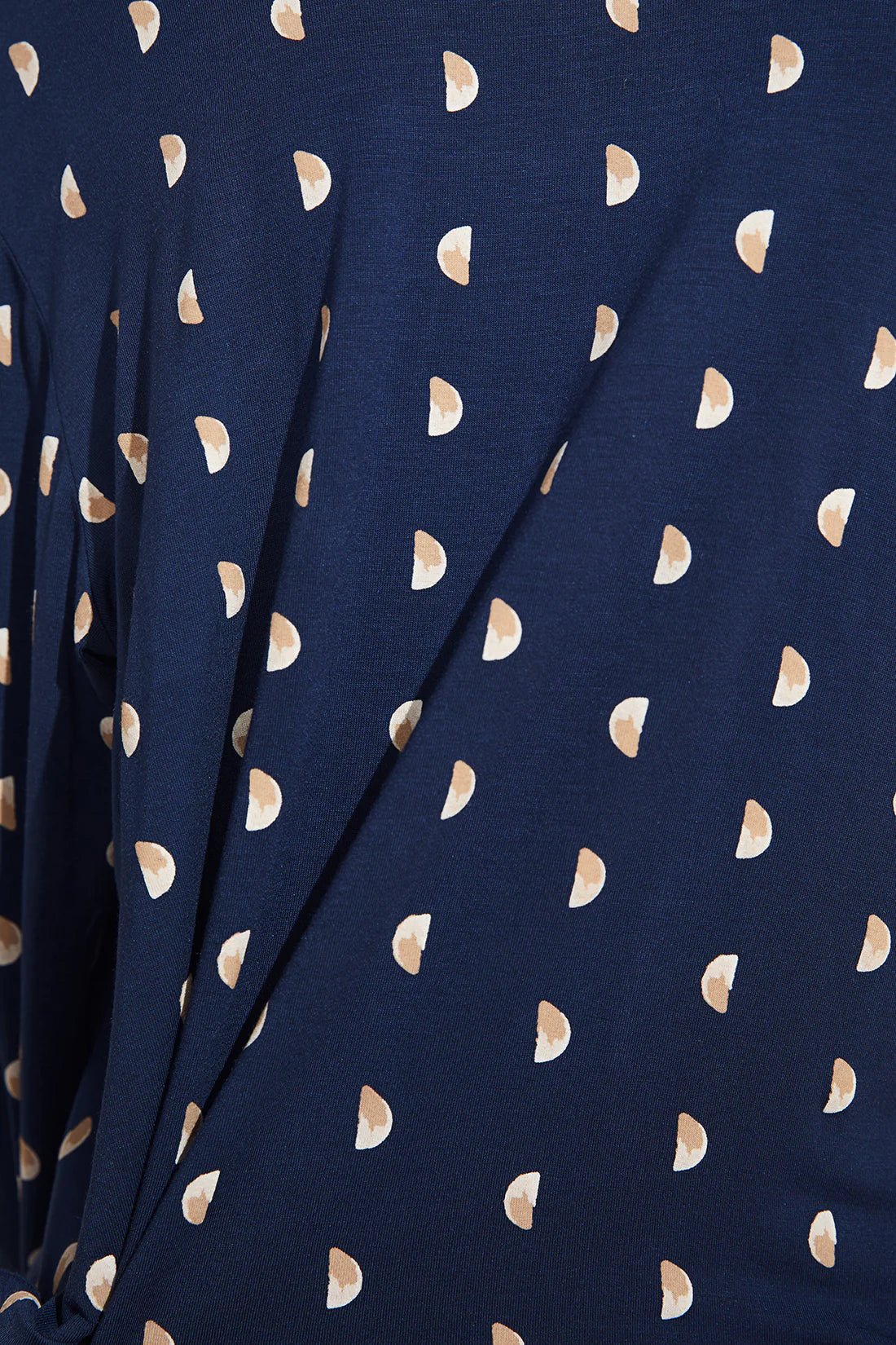 GISELE PRINTED MODAL LONG PJ SET - MOONLIGHT NAVY/IVORY