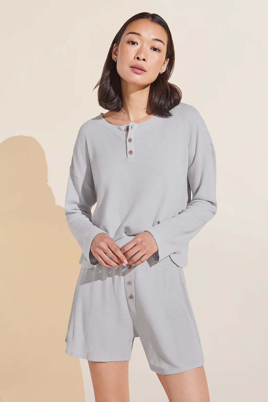 COZY MODAL WAFFLE LOUNGE SET - GREY STONE