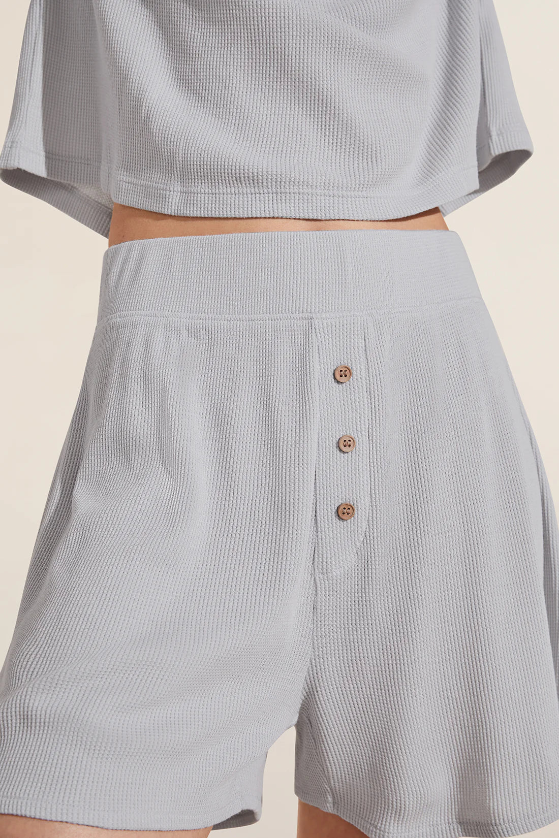 COZY MODAL WAFFLE LOUNGE SET - GREY STONE