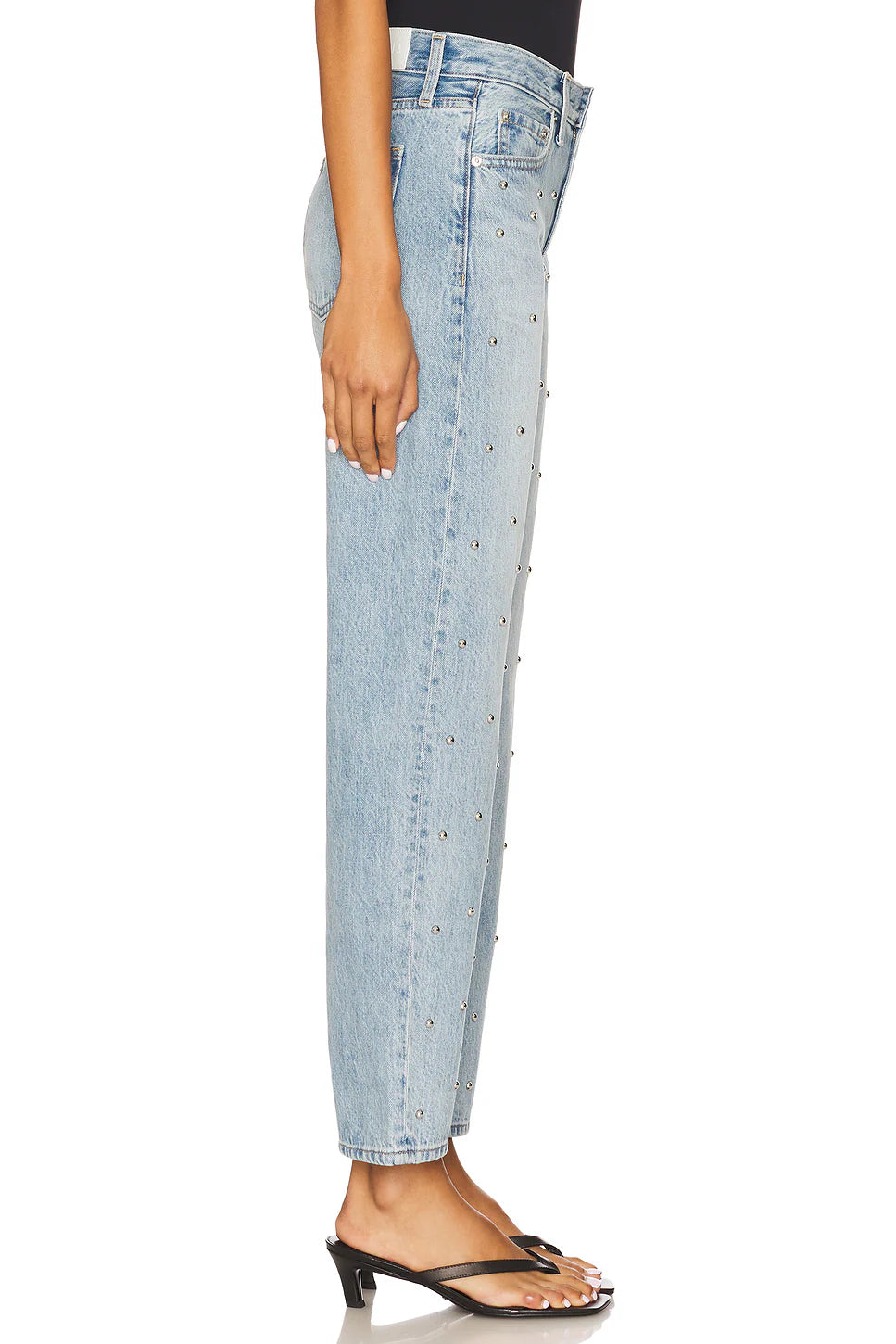 LEXI MID RISE BOWED STRAIGHT PANT - ARIES